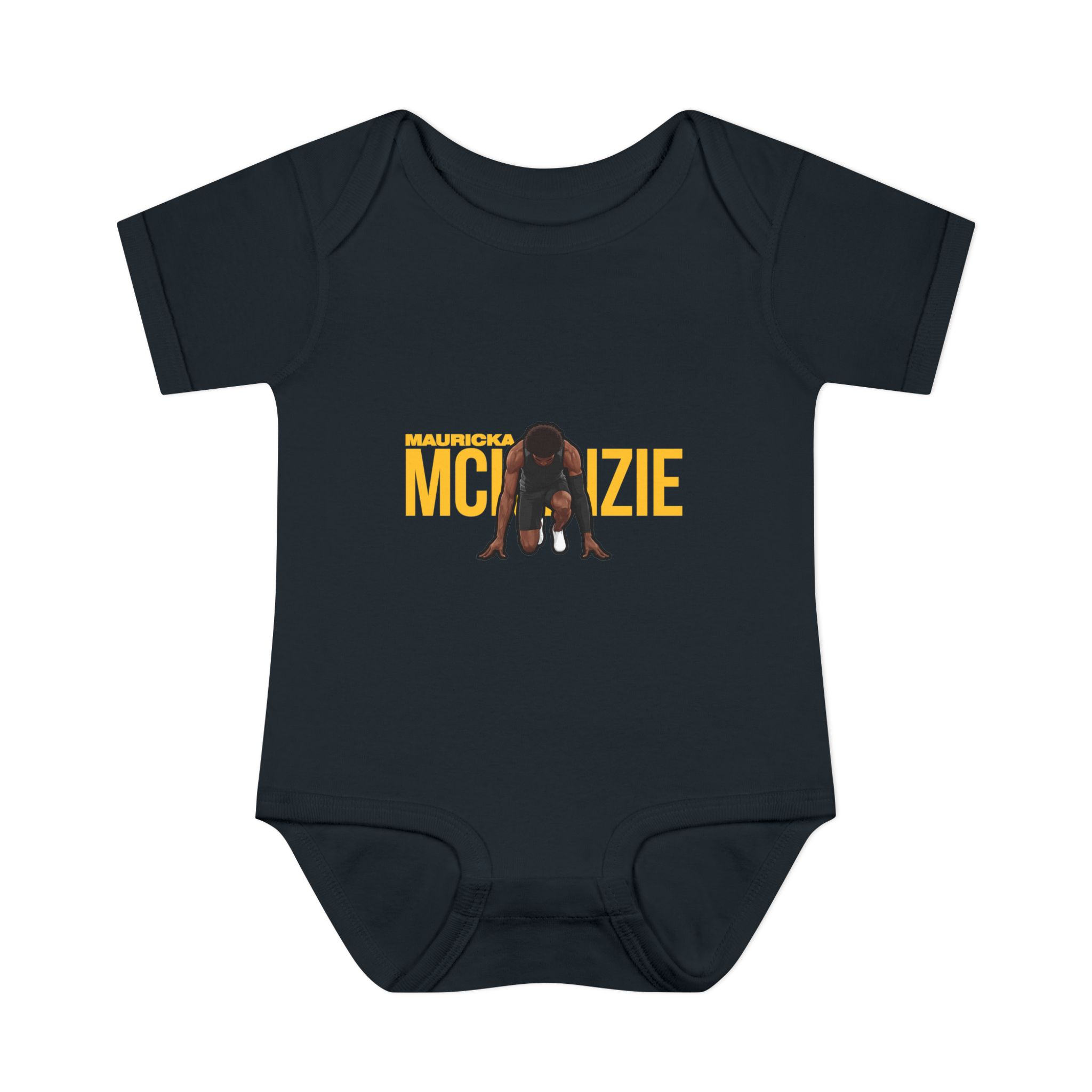 Baby Onesie — character_player_name in Black