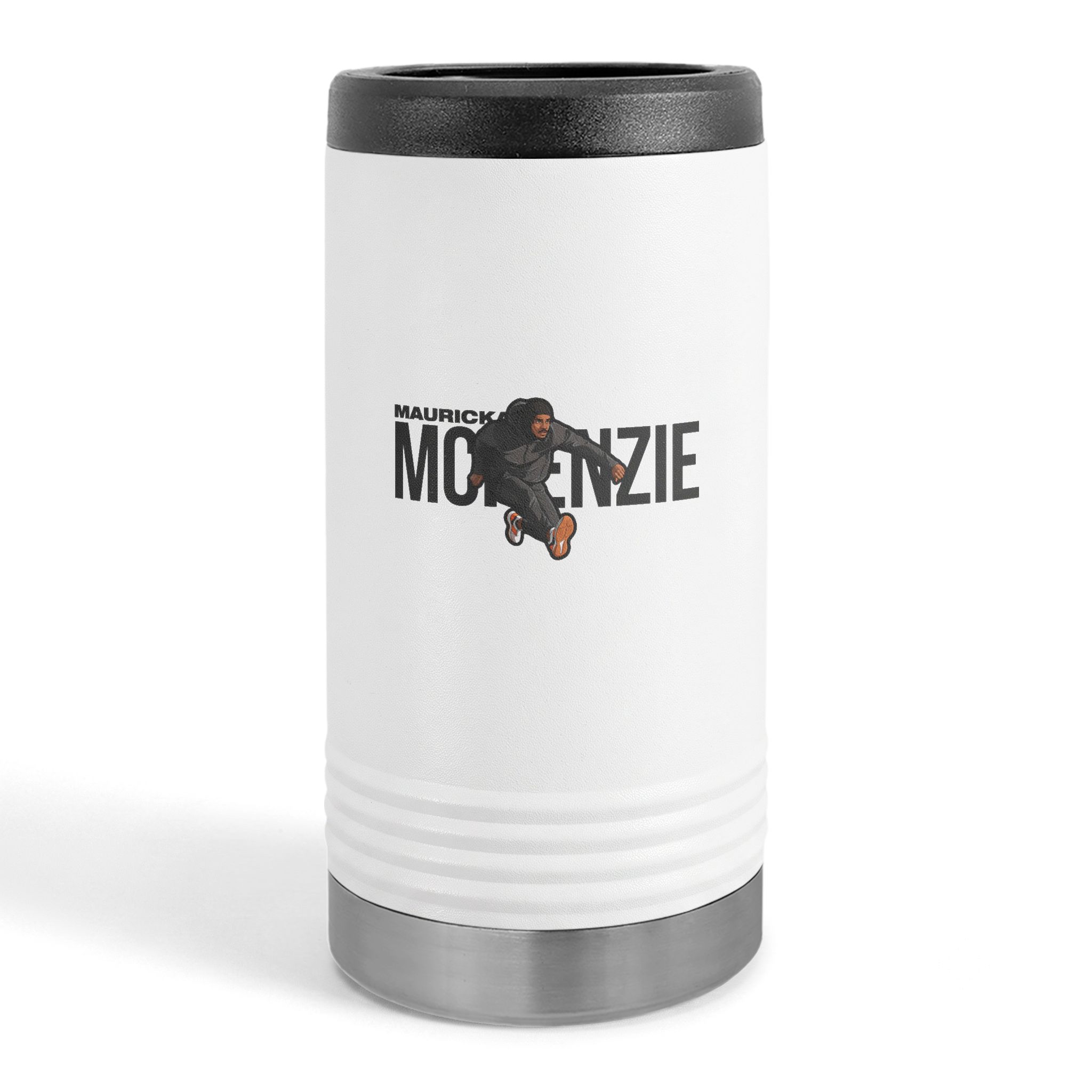 Slim Stainless Can Cooler — character_player_name in White
