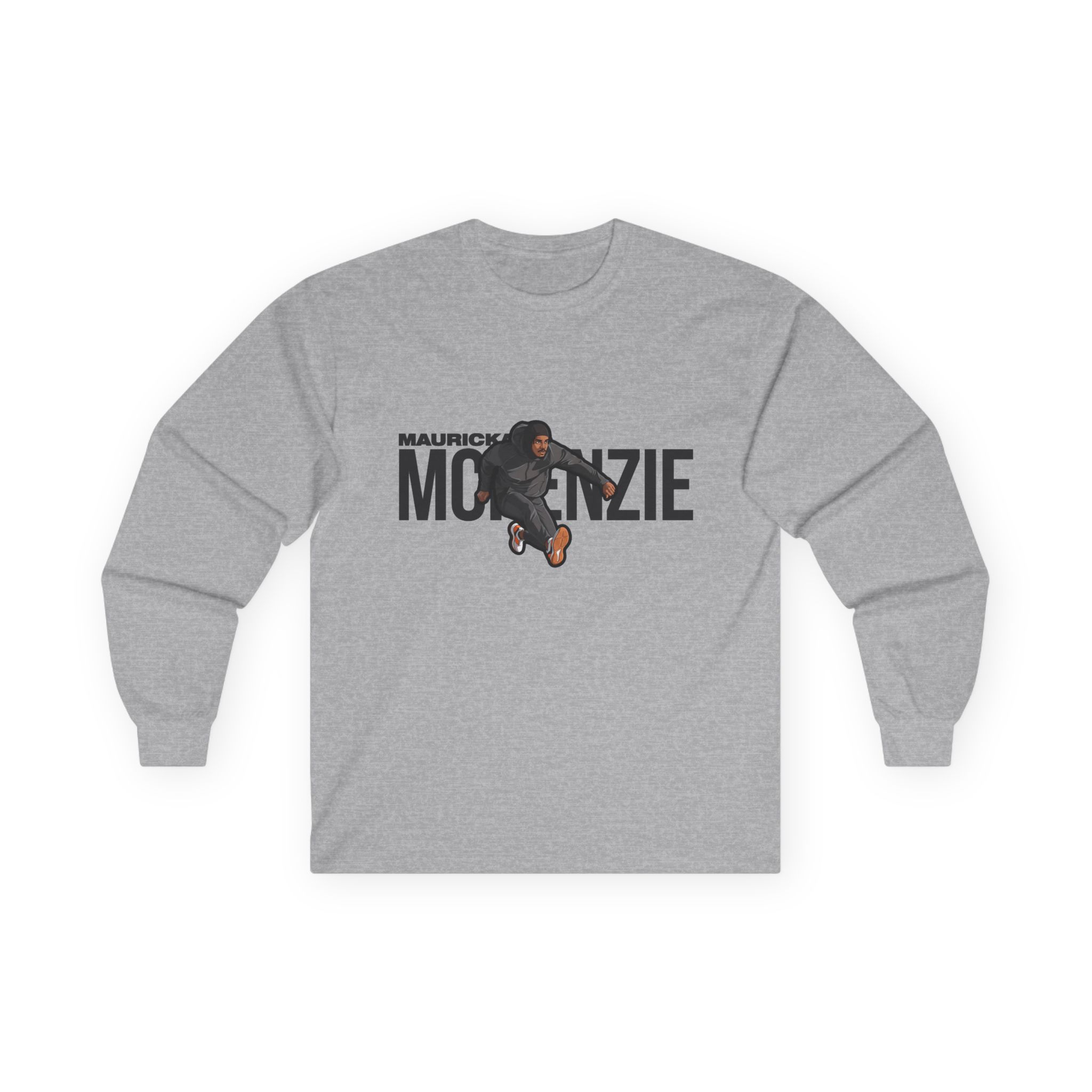 Long Sleeve Tee — character_player_name in Grey