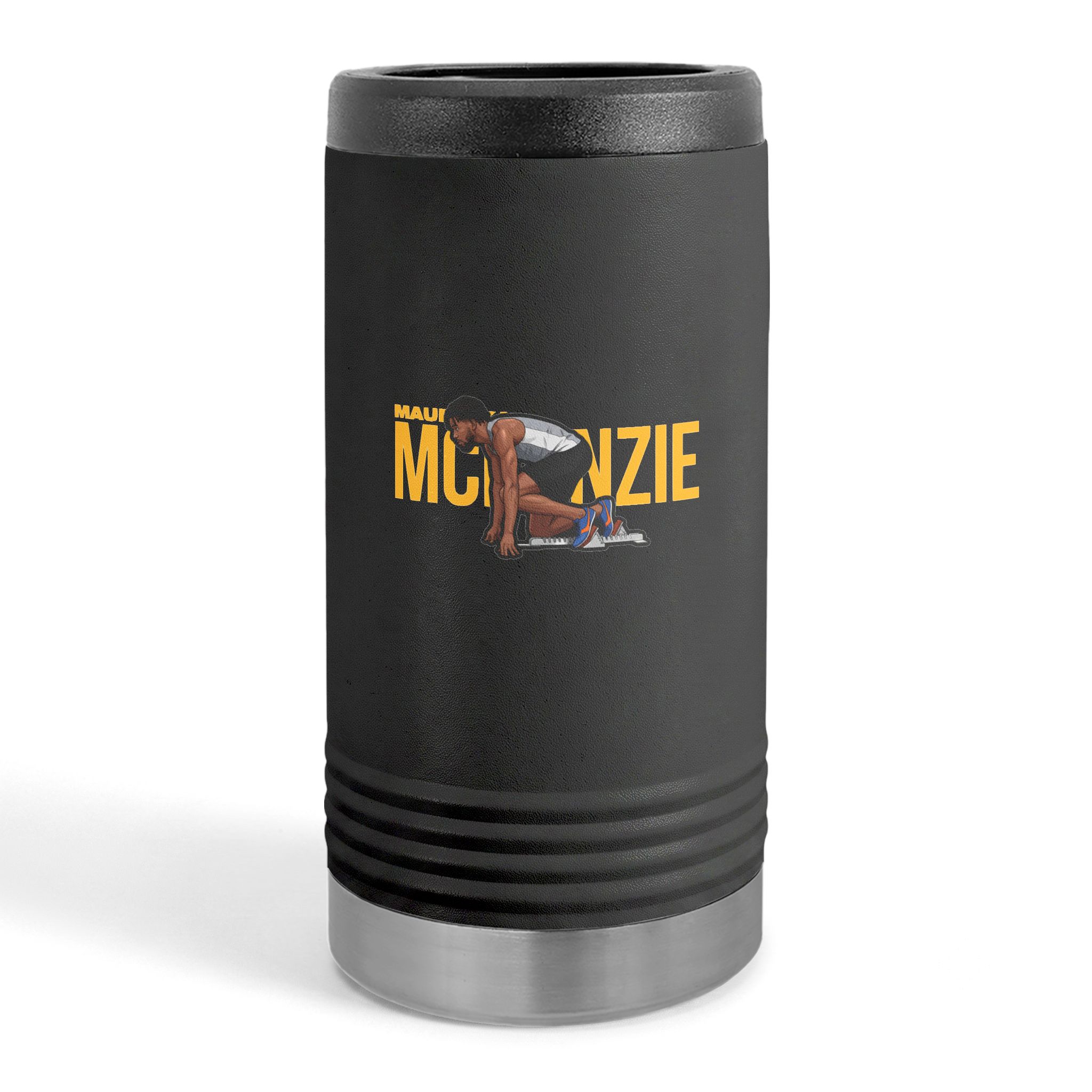 Slim Stainless Can Cooler — character_player_name in Black