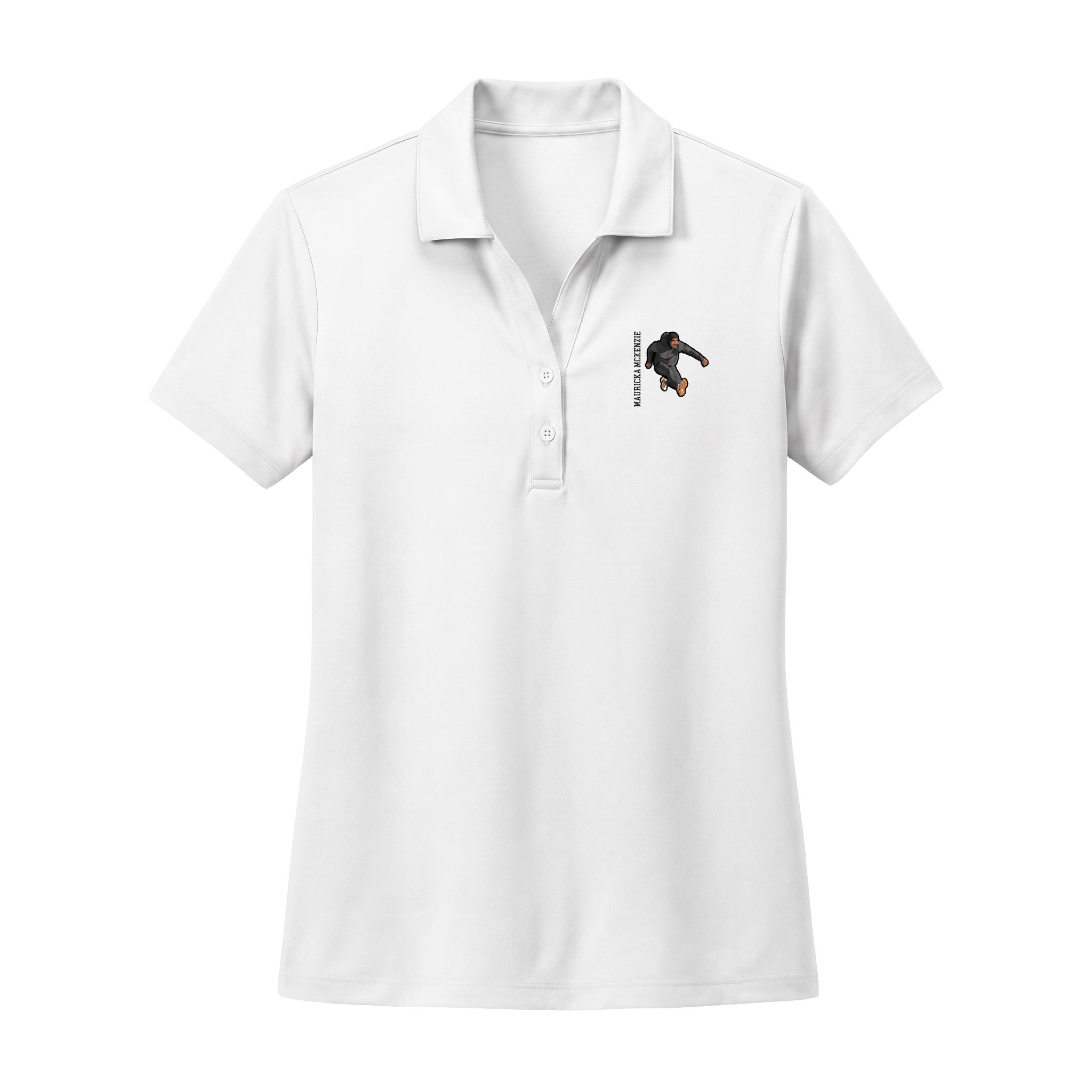 Women's Polo — character_name_vertical in White