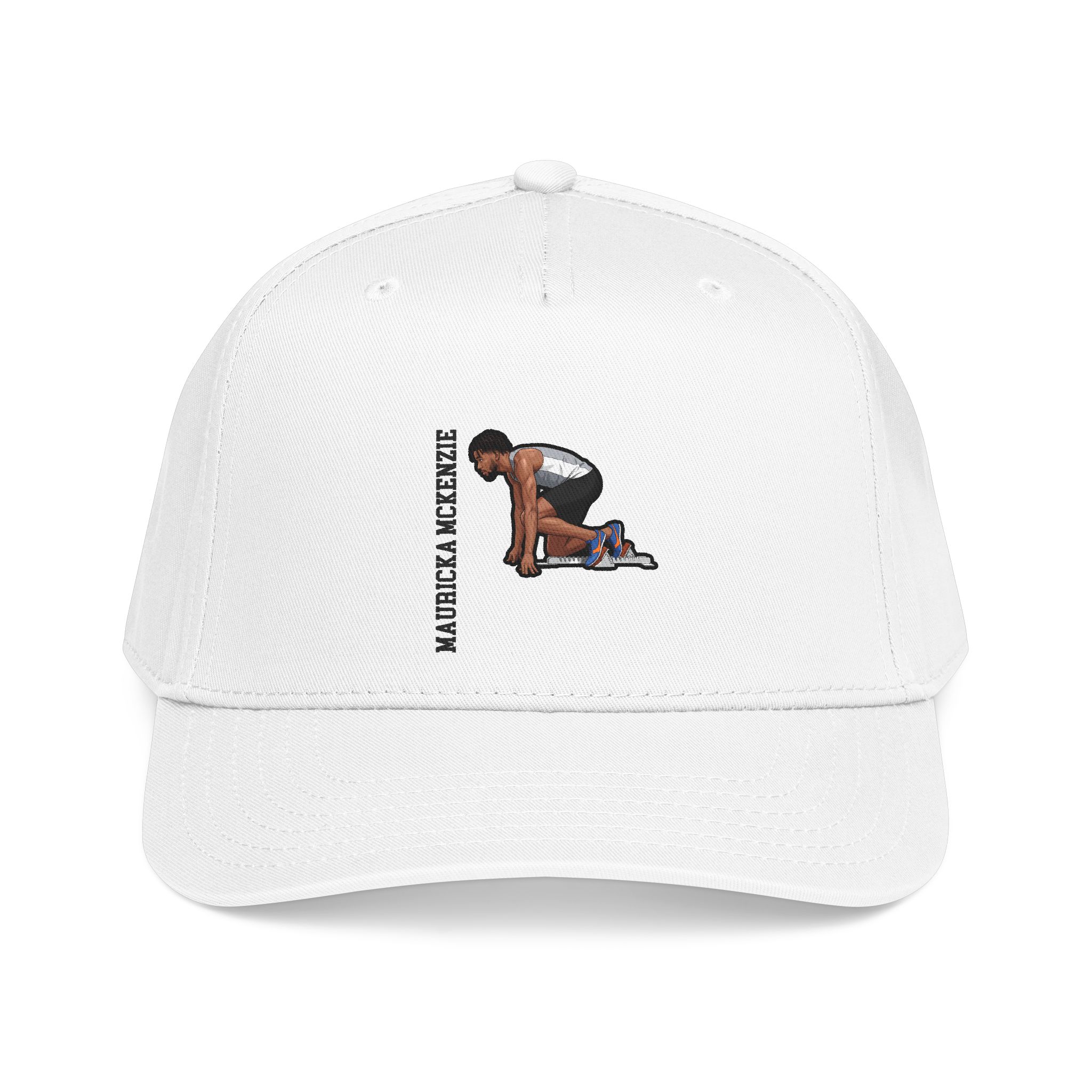 Baseball Cap — character_name_vertical in White