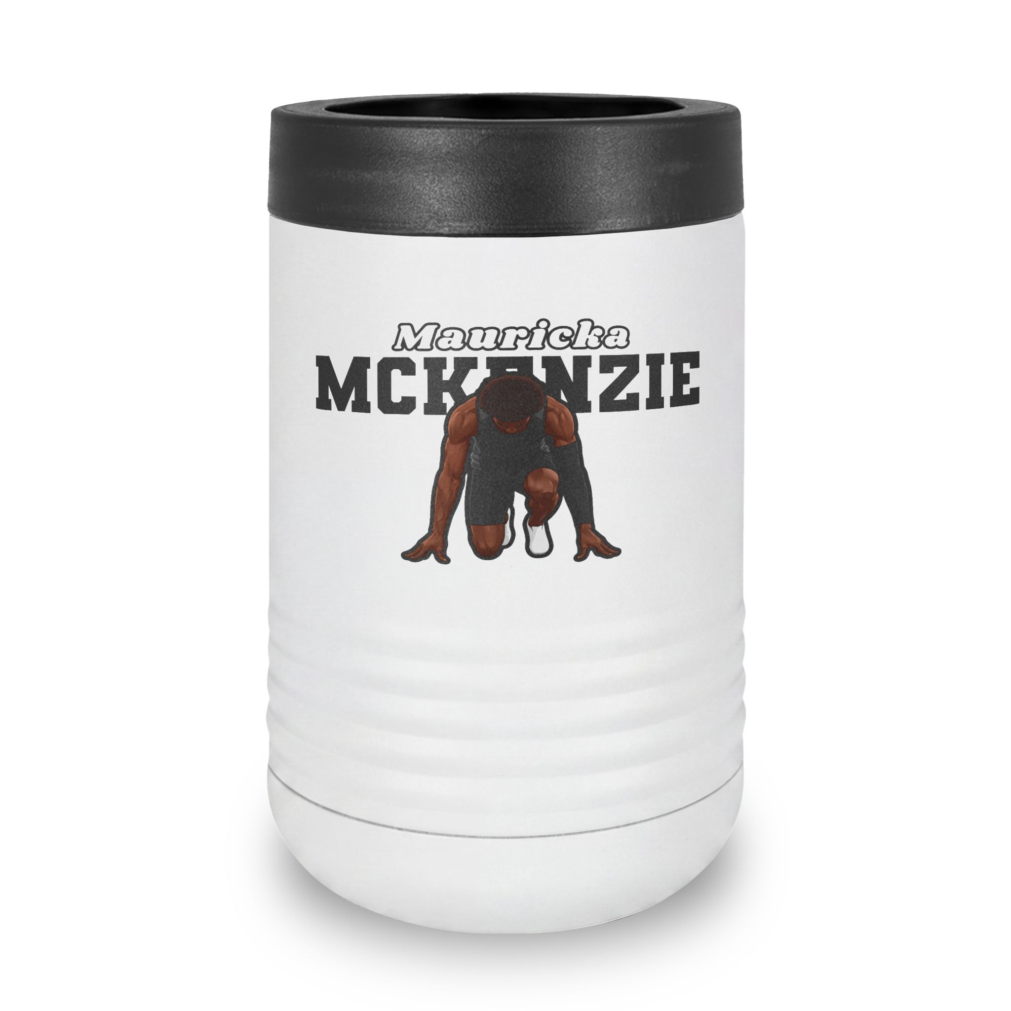Stainless Can Cooler — character_name_arch in White