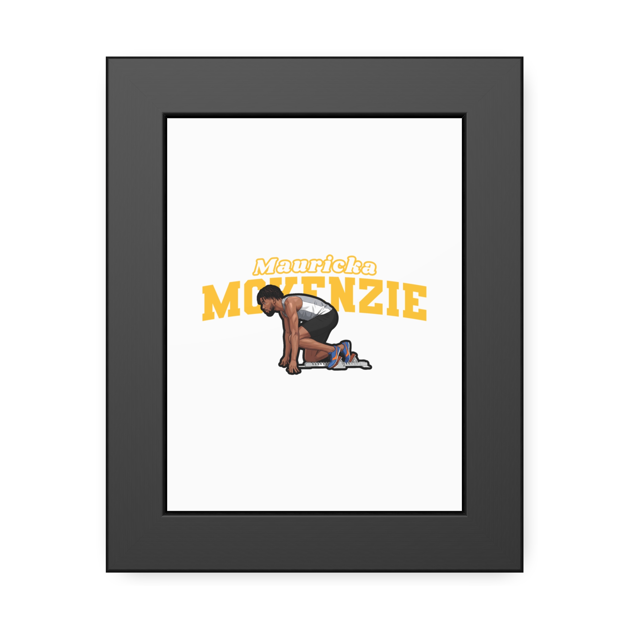Framed Poster — character_name_arch in Black