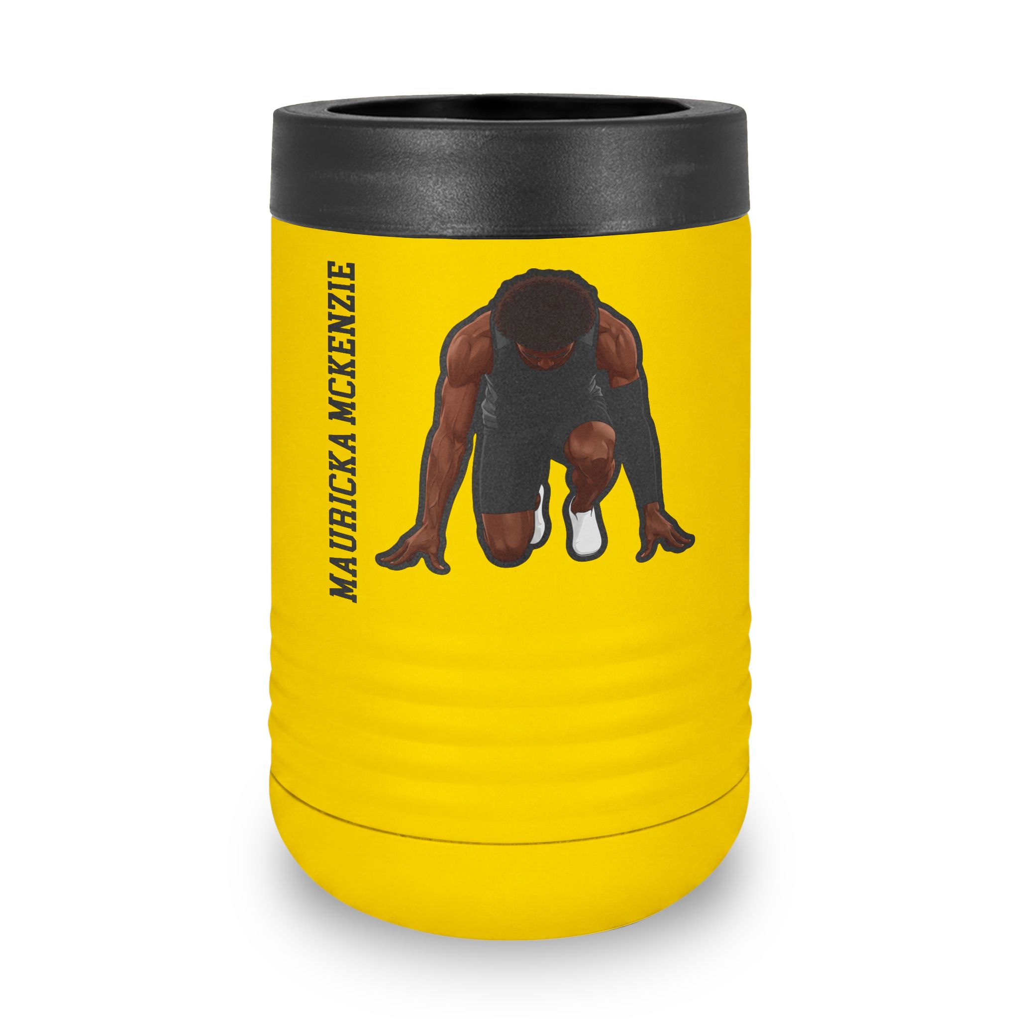 Stainless Can Cooler — character_name_vertical in Yellow