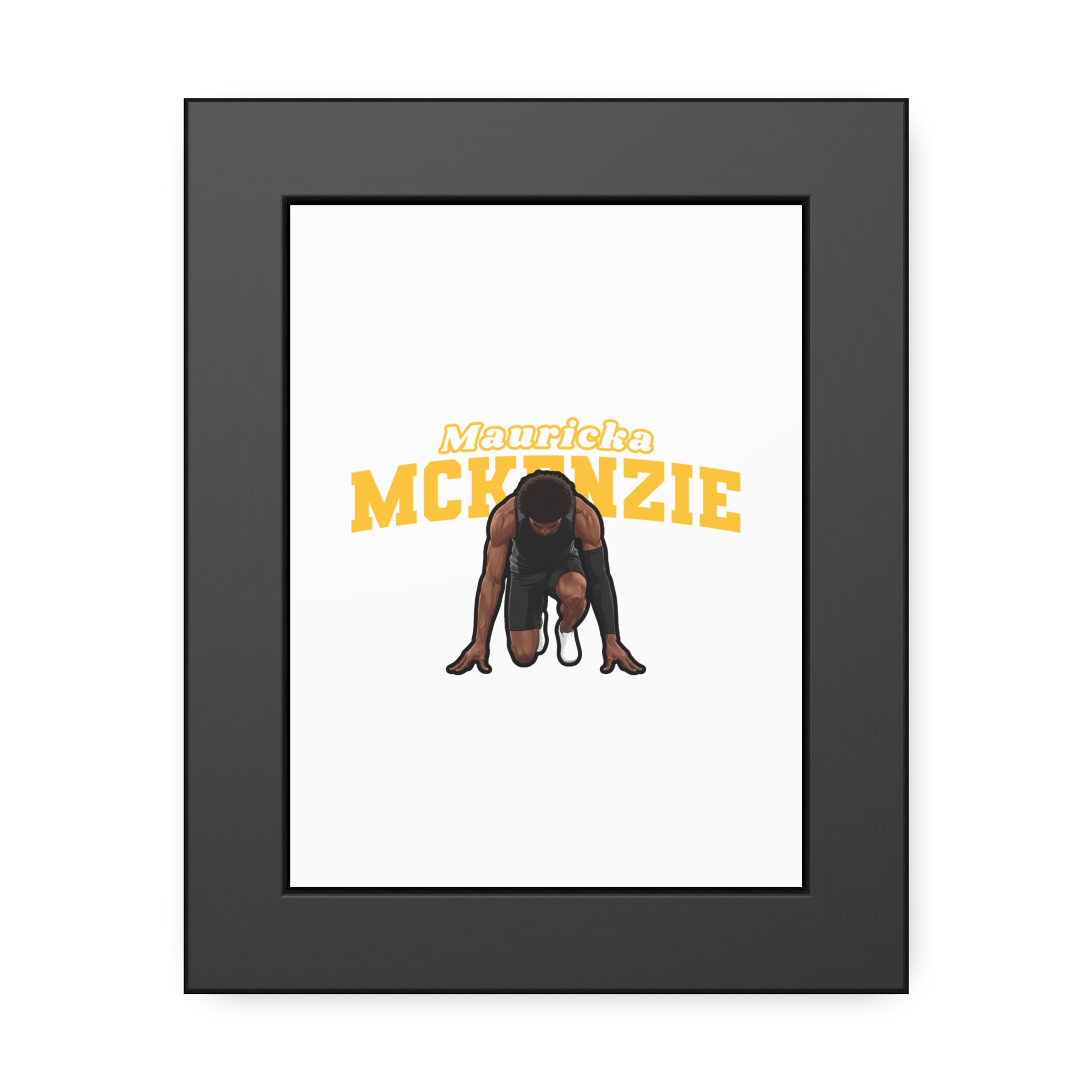 Framed Poster — character_name_arch in Black