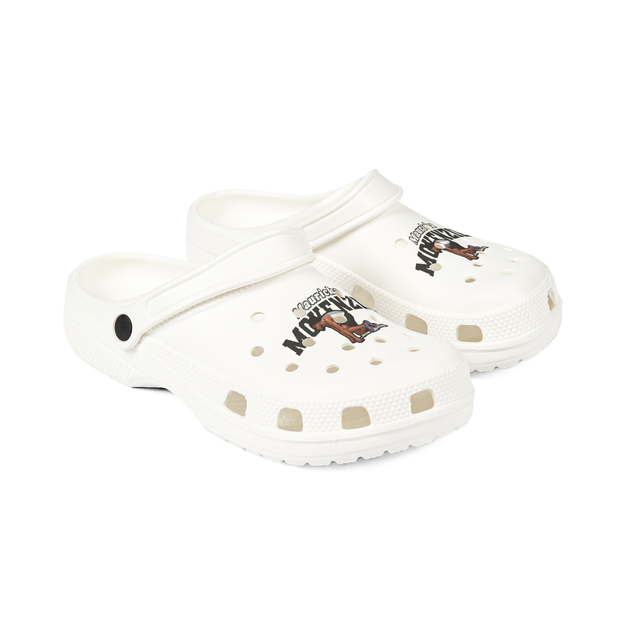 Rubber Clogs — character_name_arch in White
