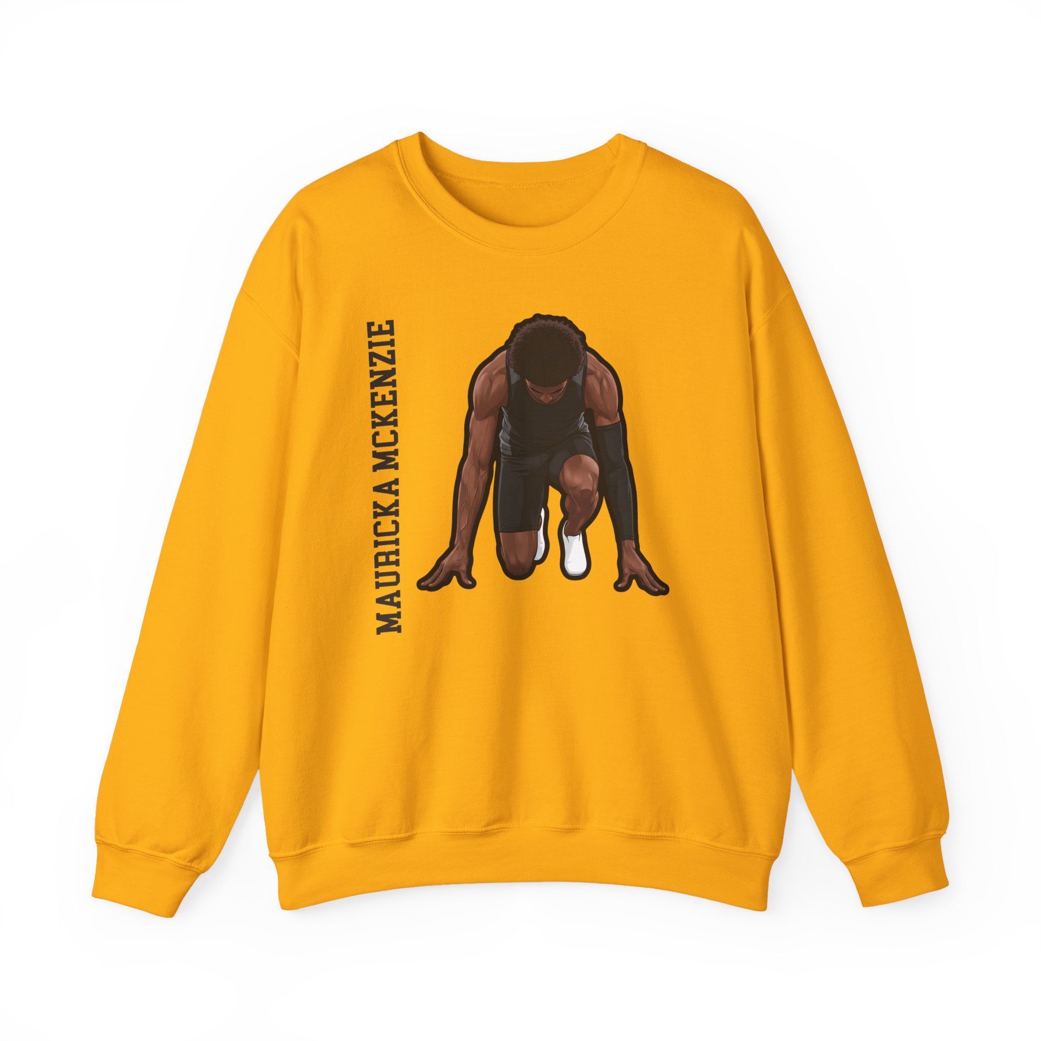 Crewneck Sweatshirt — character_name_vertical in Gold