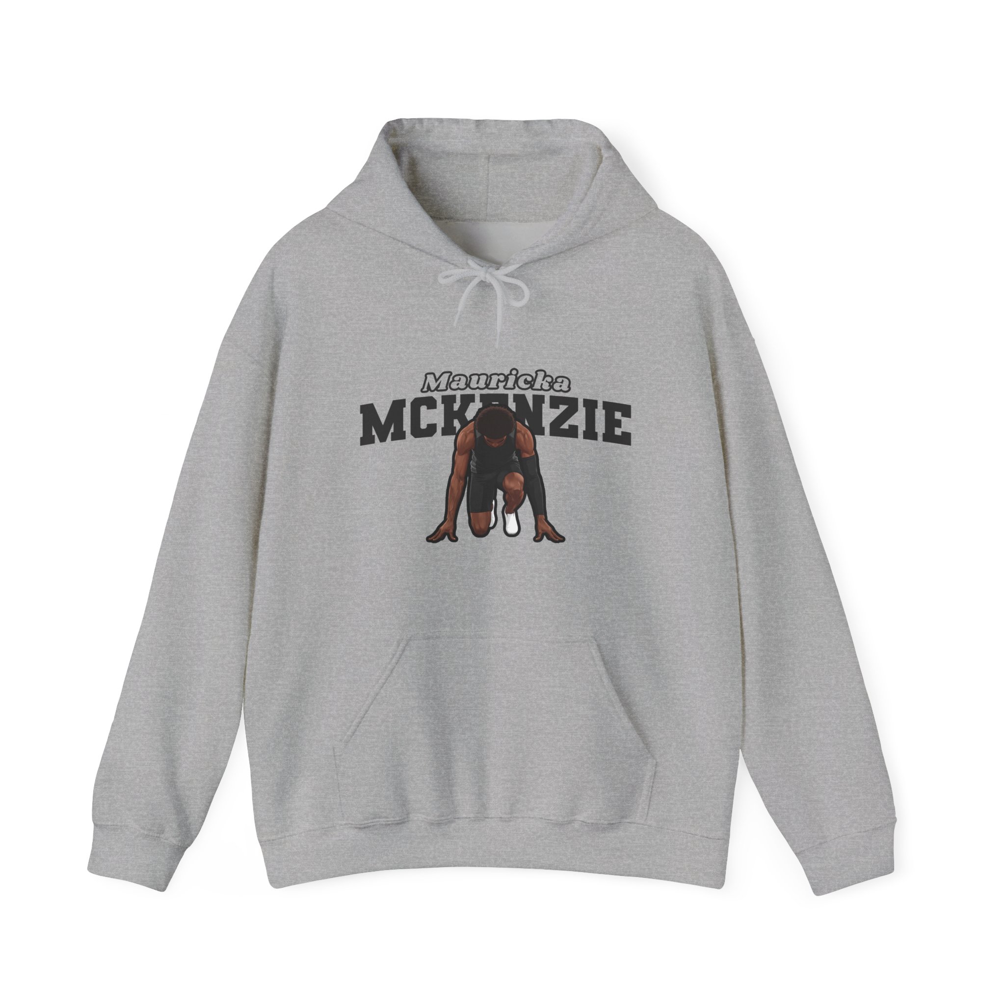 Hoodie — character_name_arch in Grey