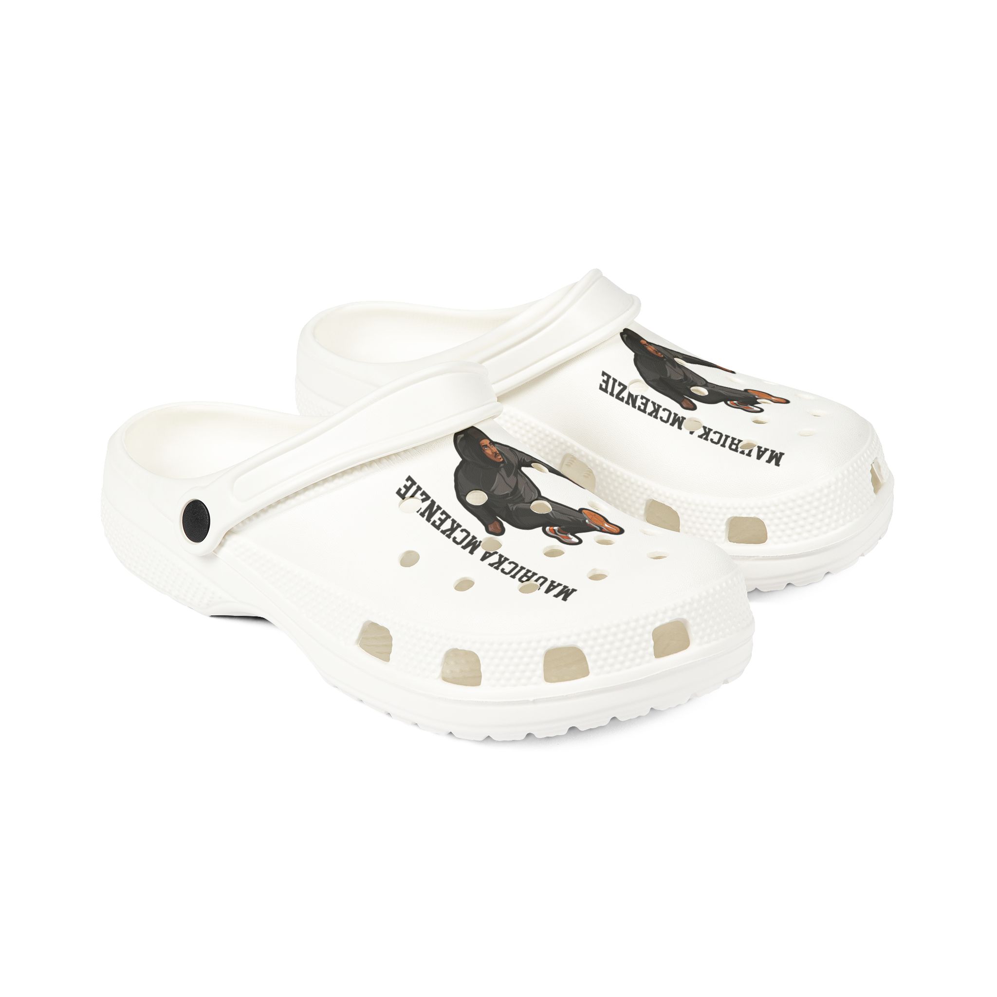 Rubber Clogs — character_name_vertical in White