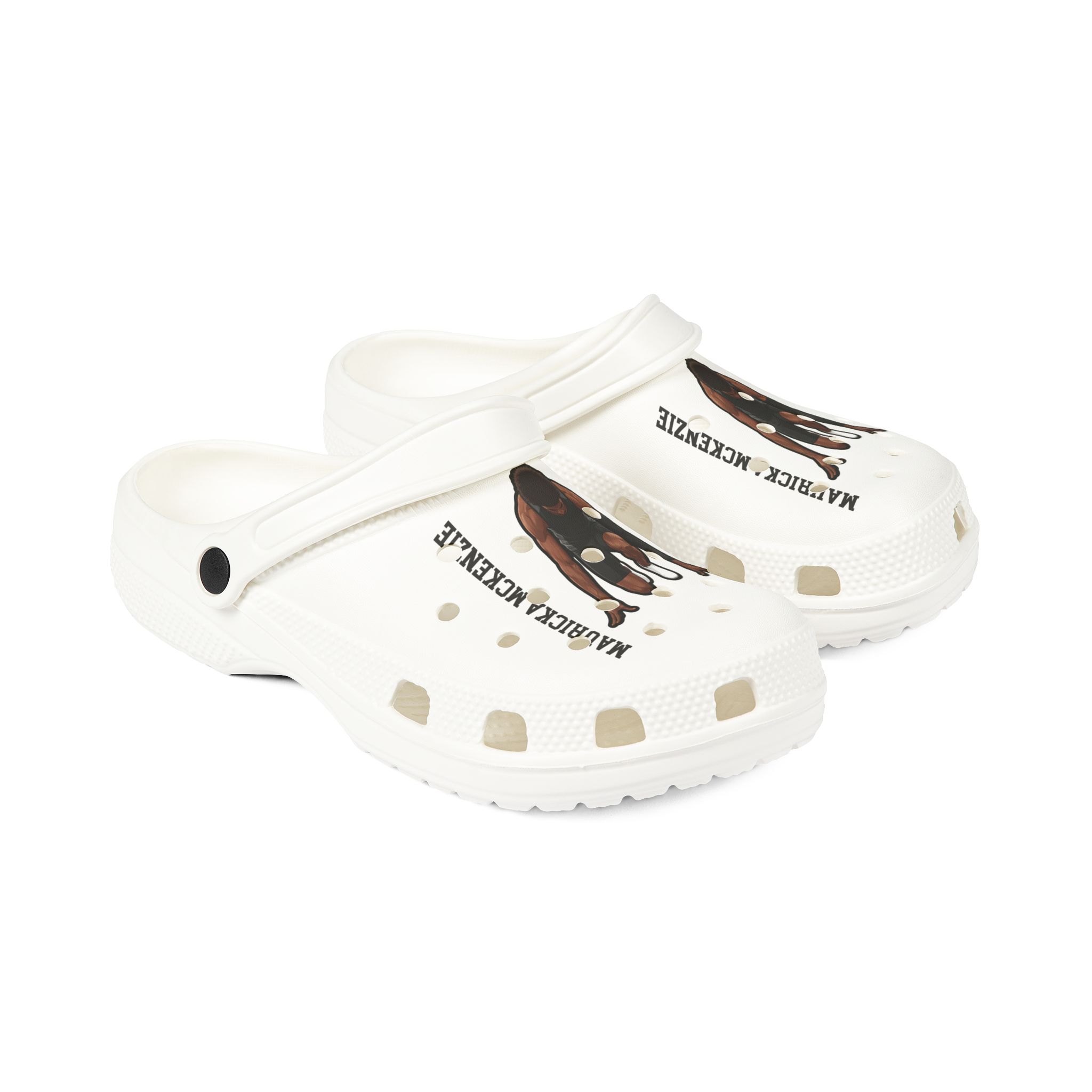Rubber Clogs — character_name_vertical in White