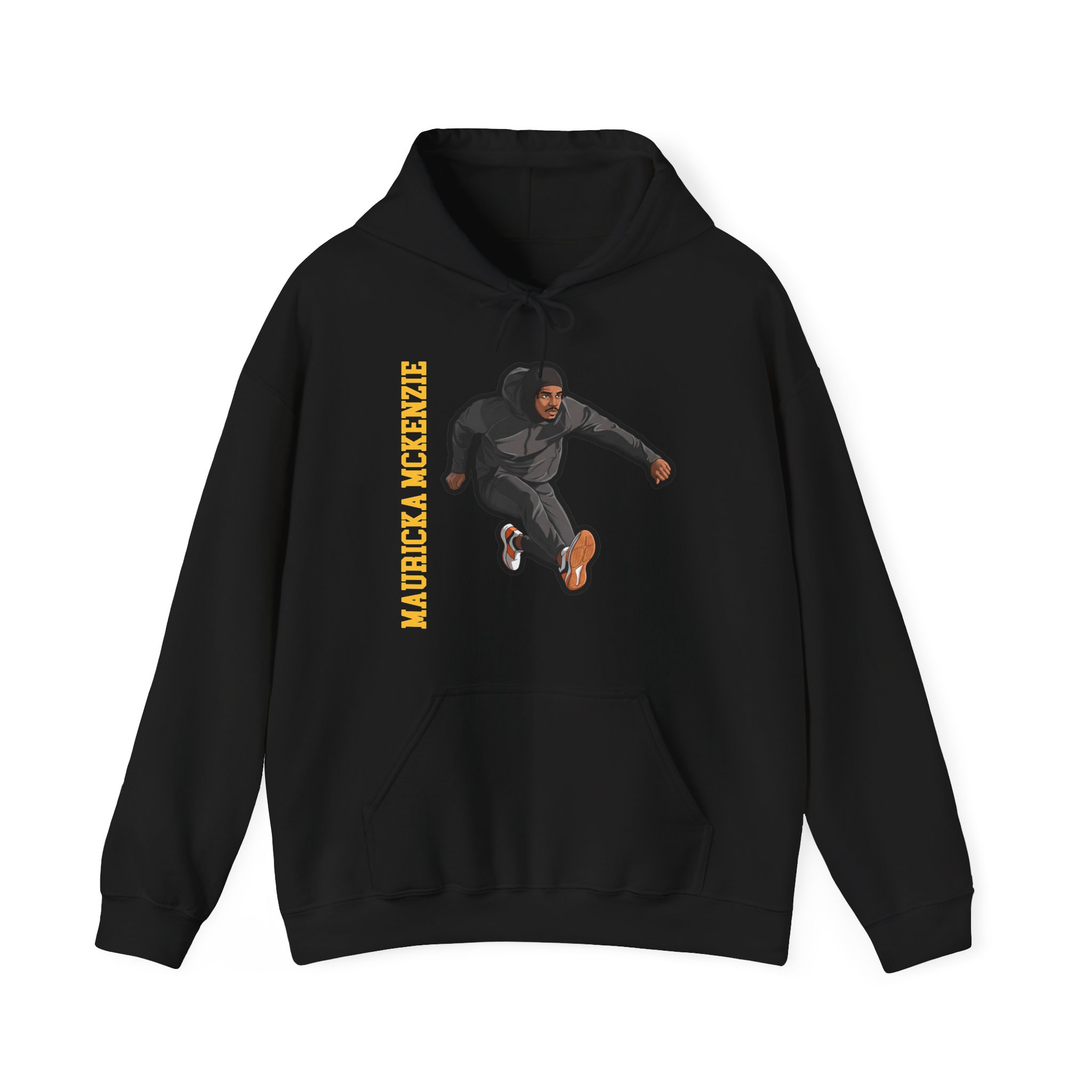 Hoodie — character_name_vertical in Black