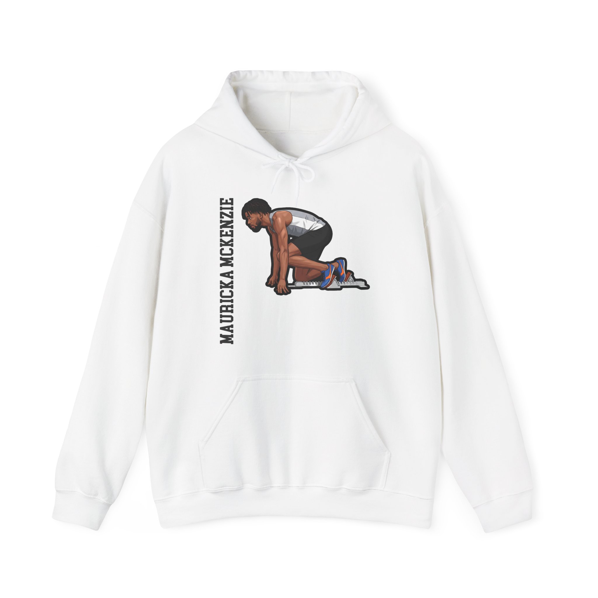 Hoodie — character_name_vertical in White