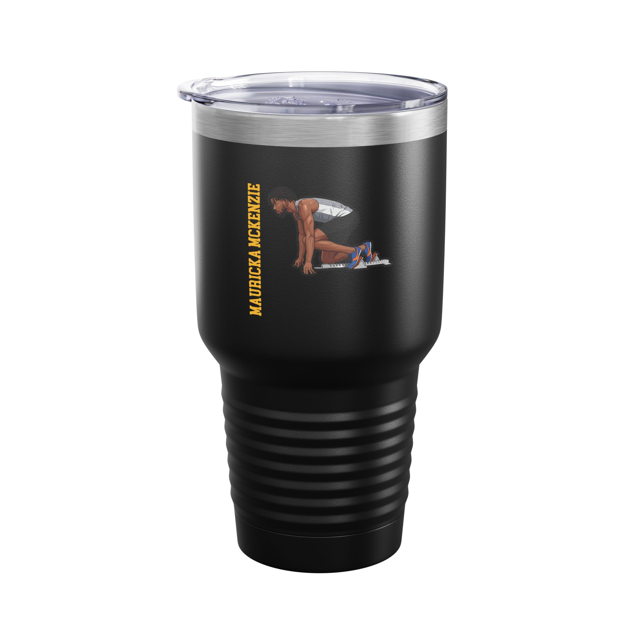 30oz Tumbler — character_name_vertical in Black