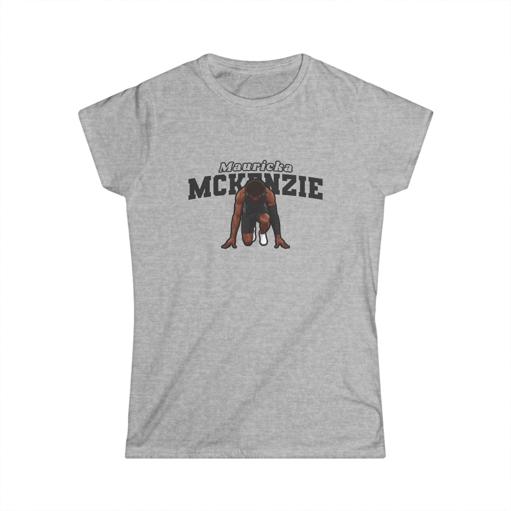 Women's Softstyle Tee — character_name_arch in Grey