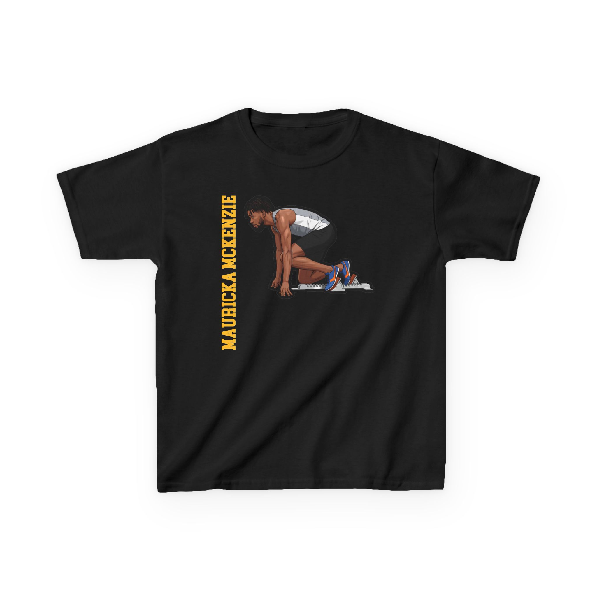 Youth Tee — character_name_vertical in Black