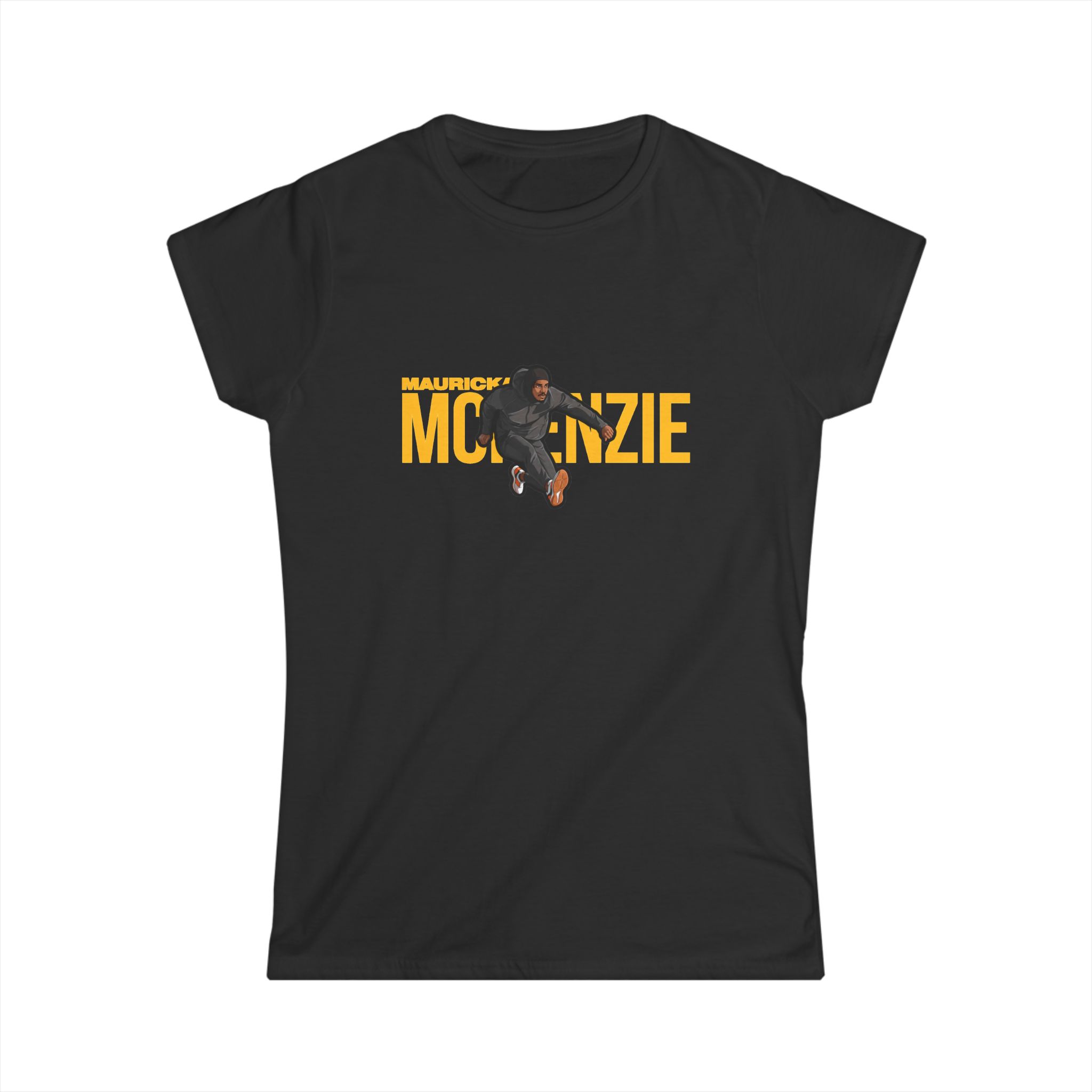 Women's Softstyle Tee — character_player_name in Black