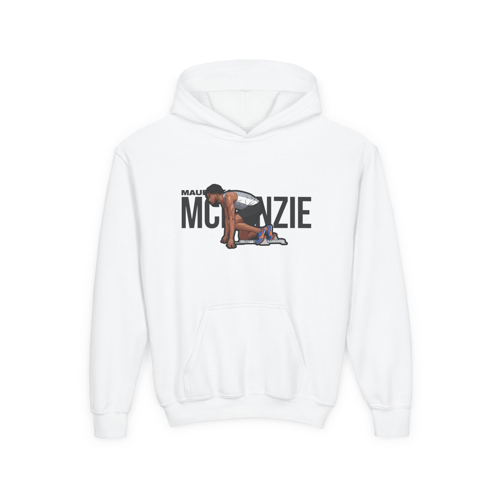Youth Hoodie — character_player_name in White