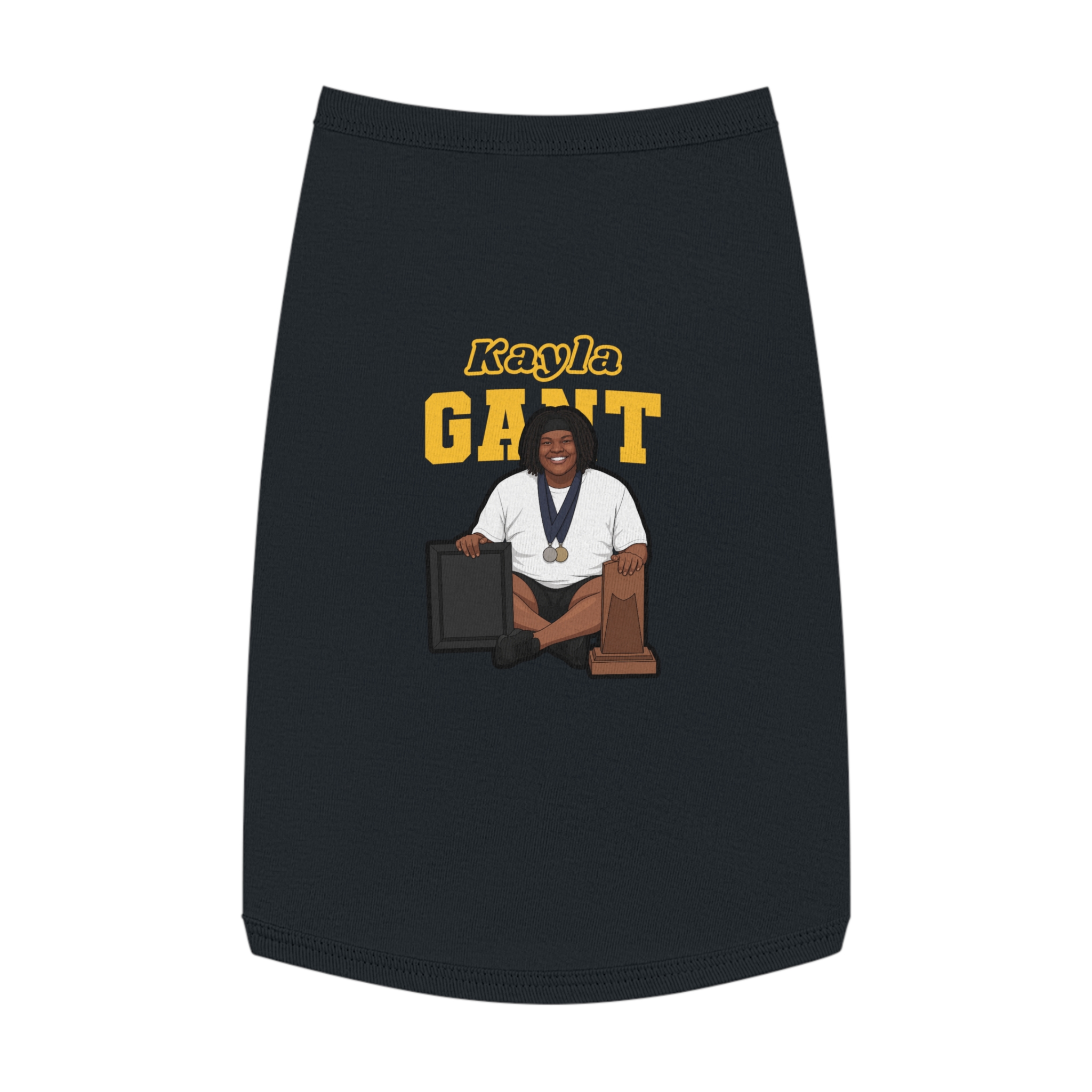 Pet Tank Top — character_name_arch in Black