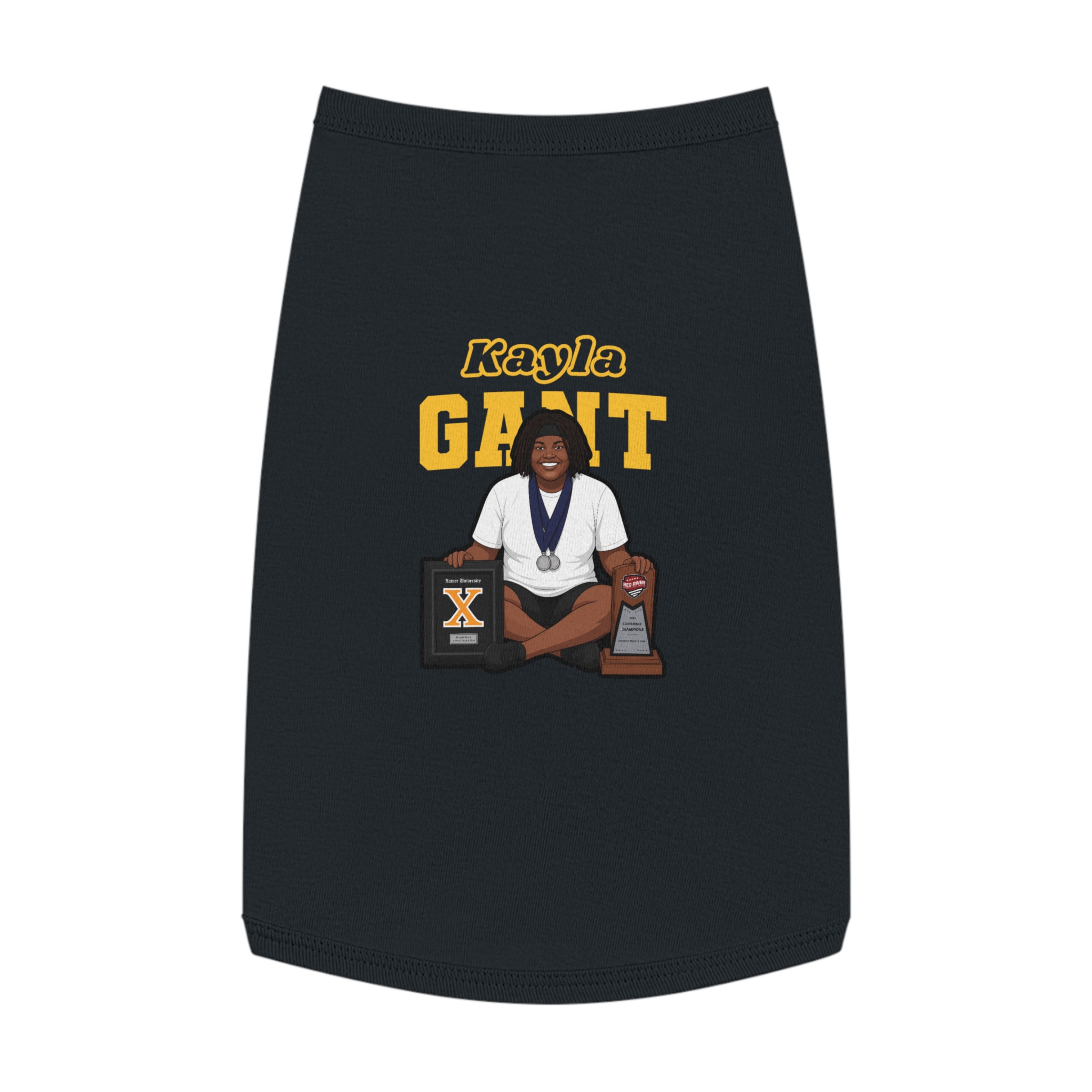Pet Tank Top — character_name_arch in Black