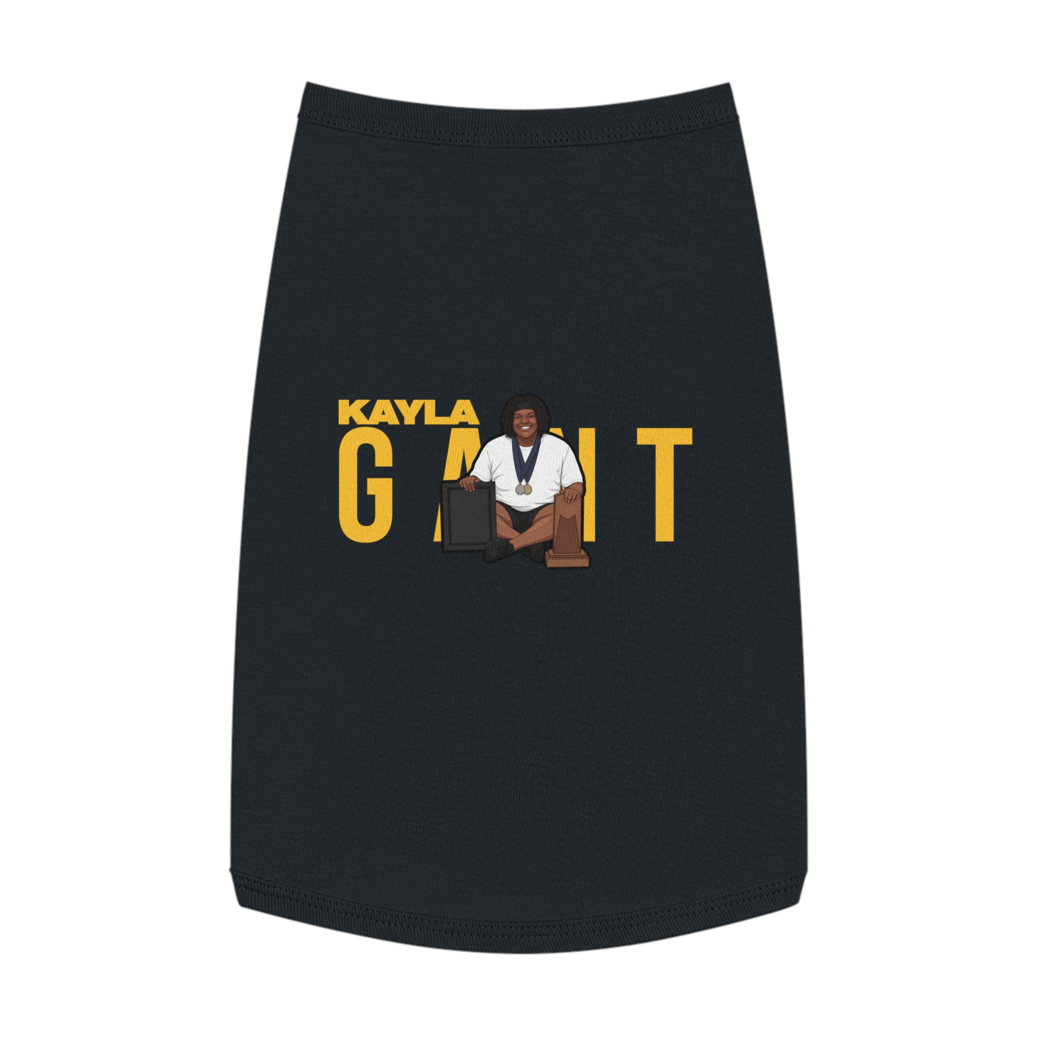 Pet Tank Top — character_player_name in Black