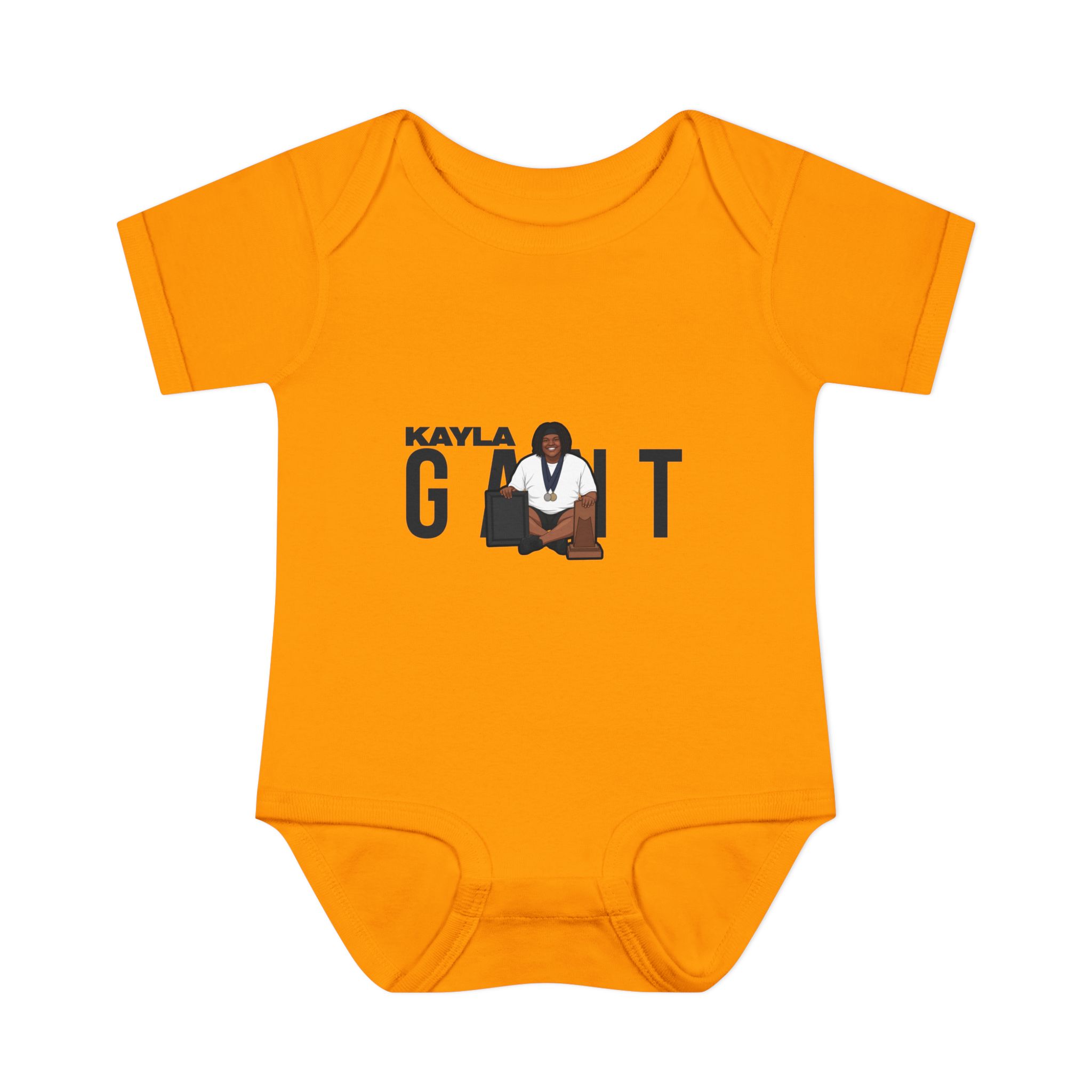 Baby Onesie — character_player_name in Gold