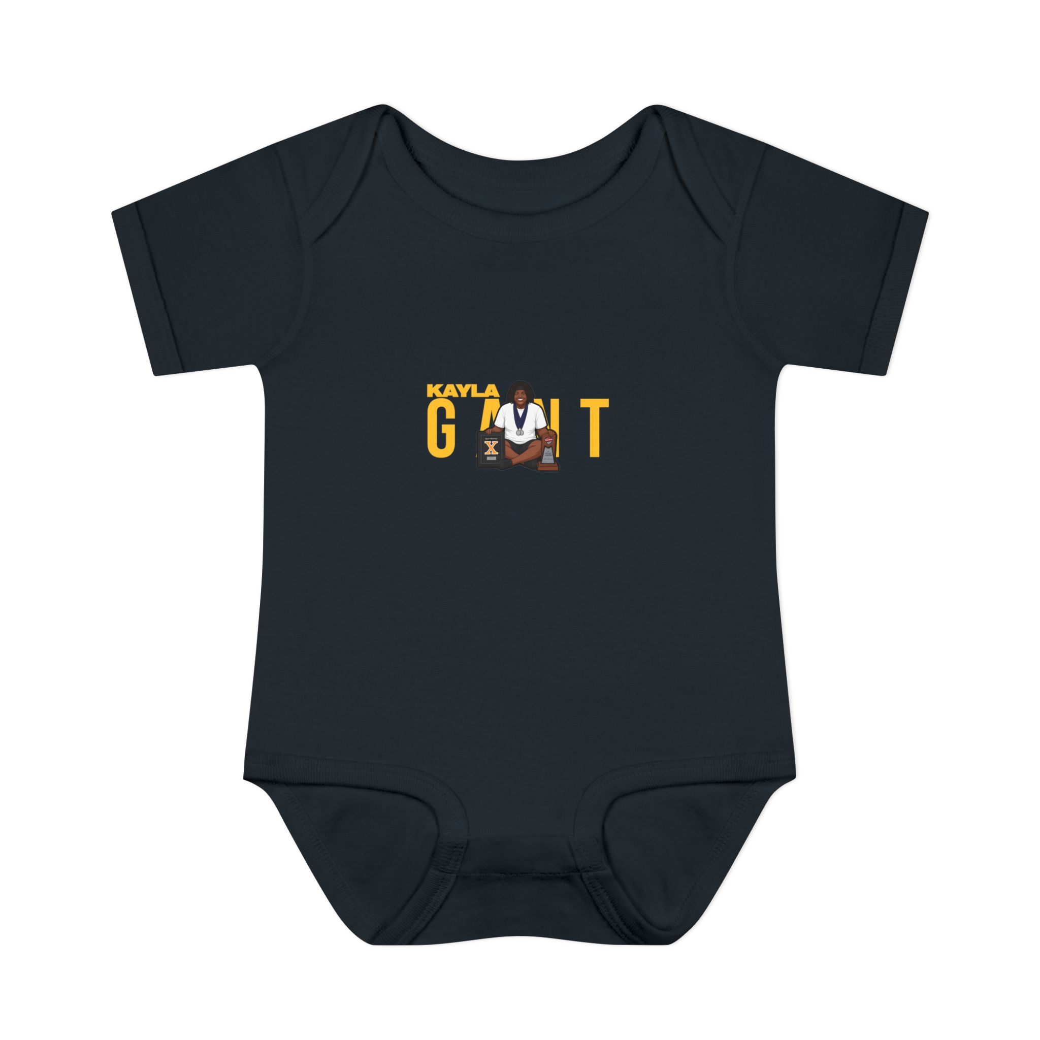 Baby Onesie — character_player_name in Black