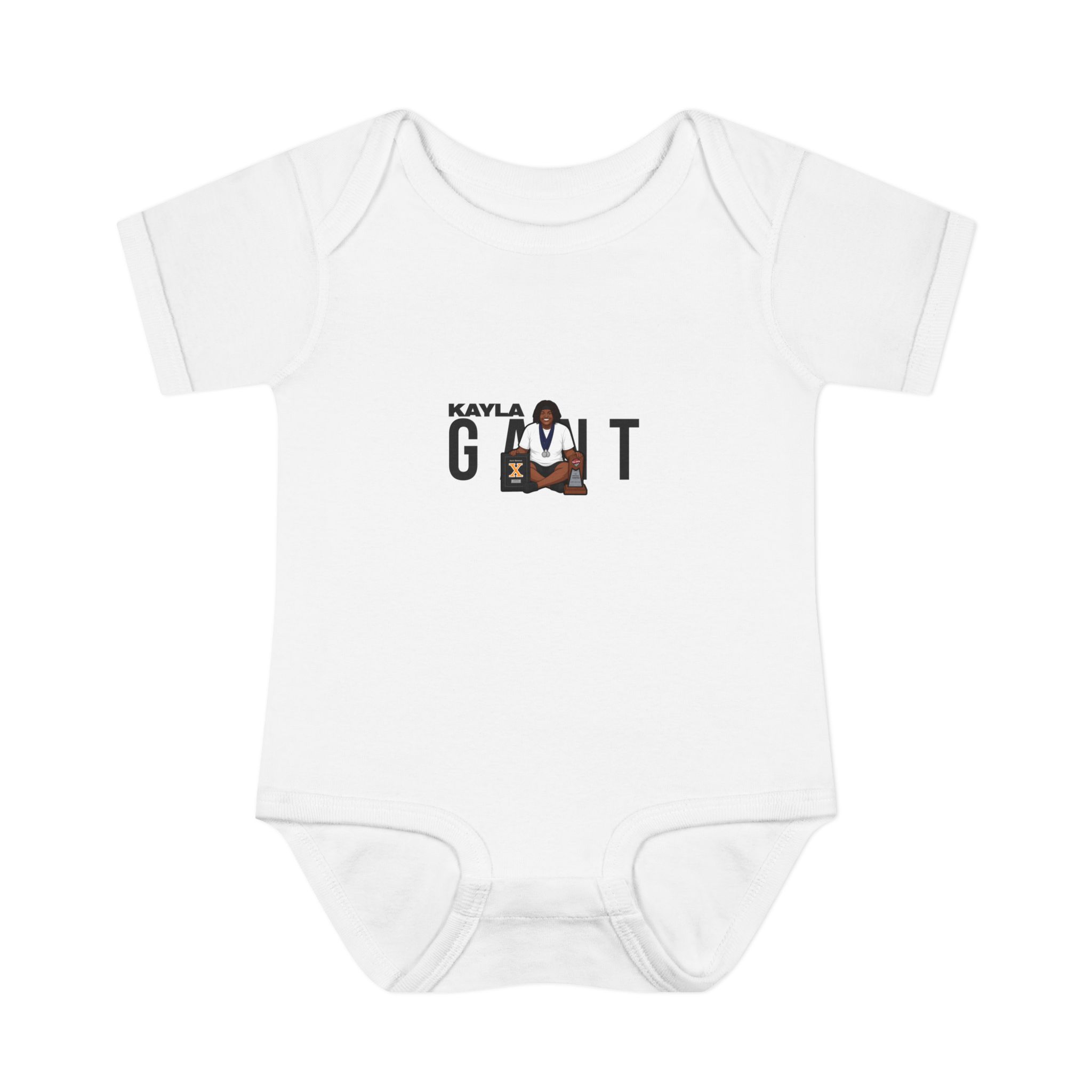 Baby Onesie — character_player_name in White