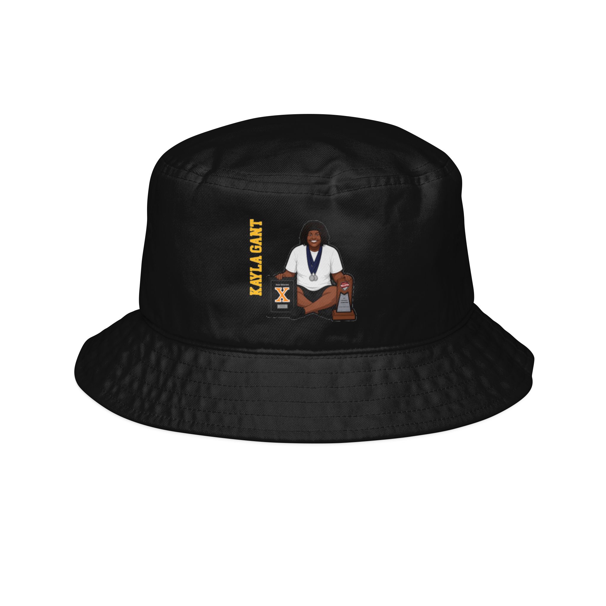 Bucket Hat — character_name_vertical in Black