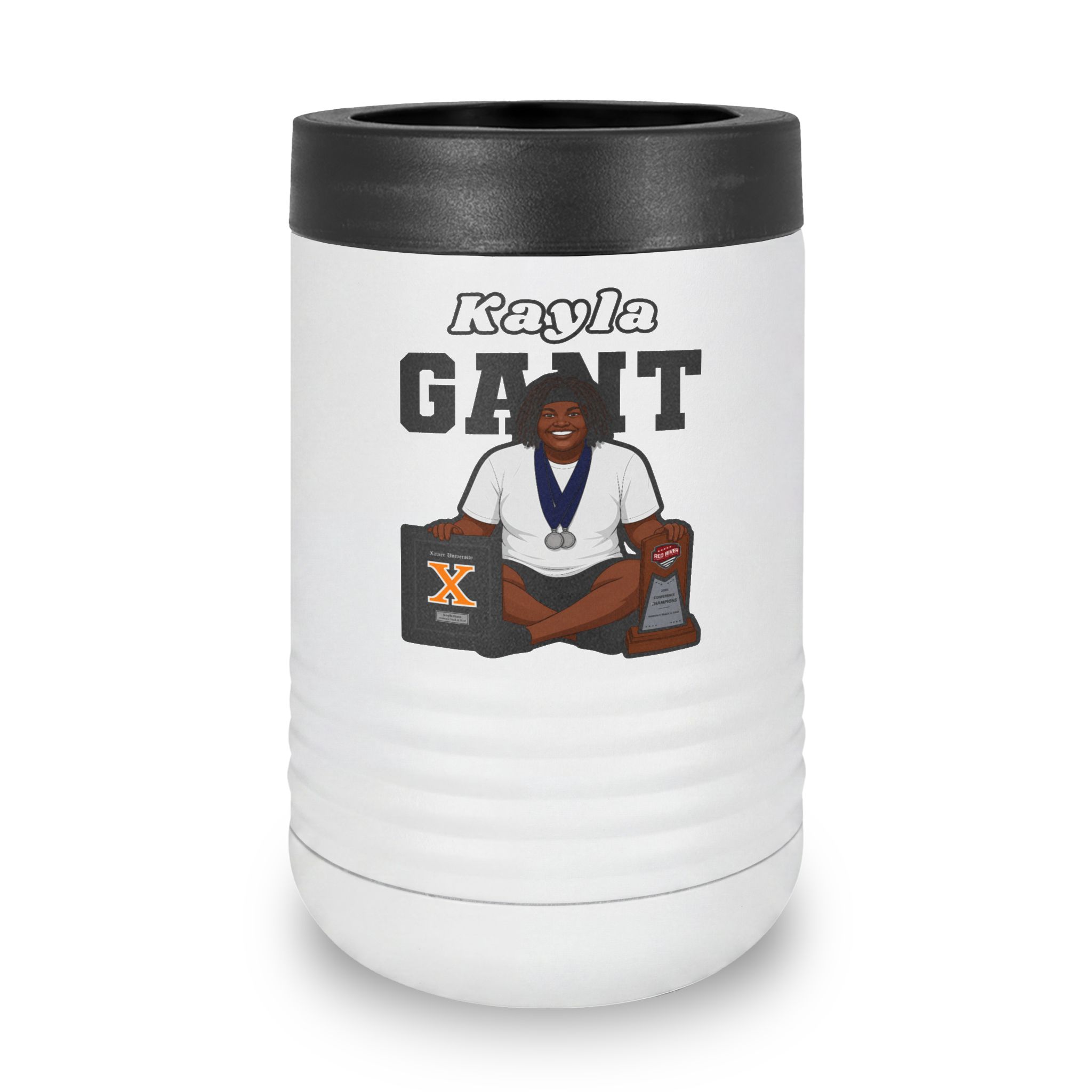 Stainless Can Cooler — character_name_arch in White