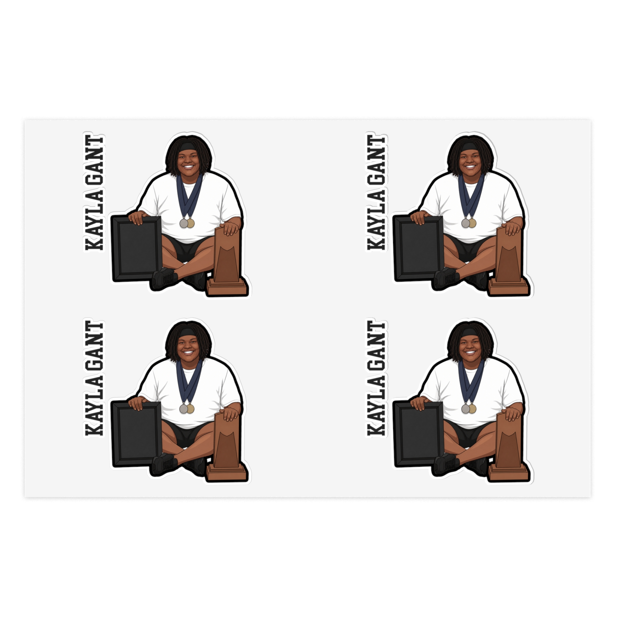 Sticker Sheet — character_name_vertical in Classic