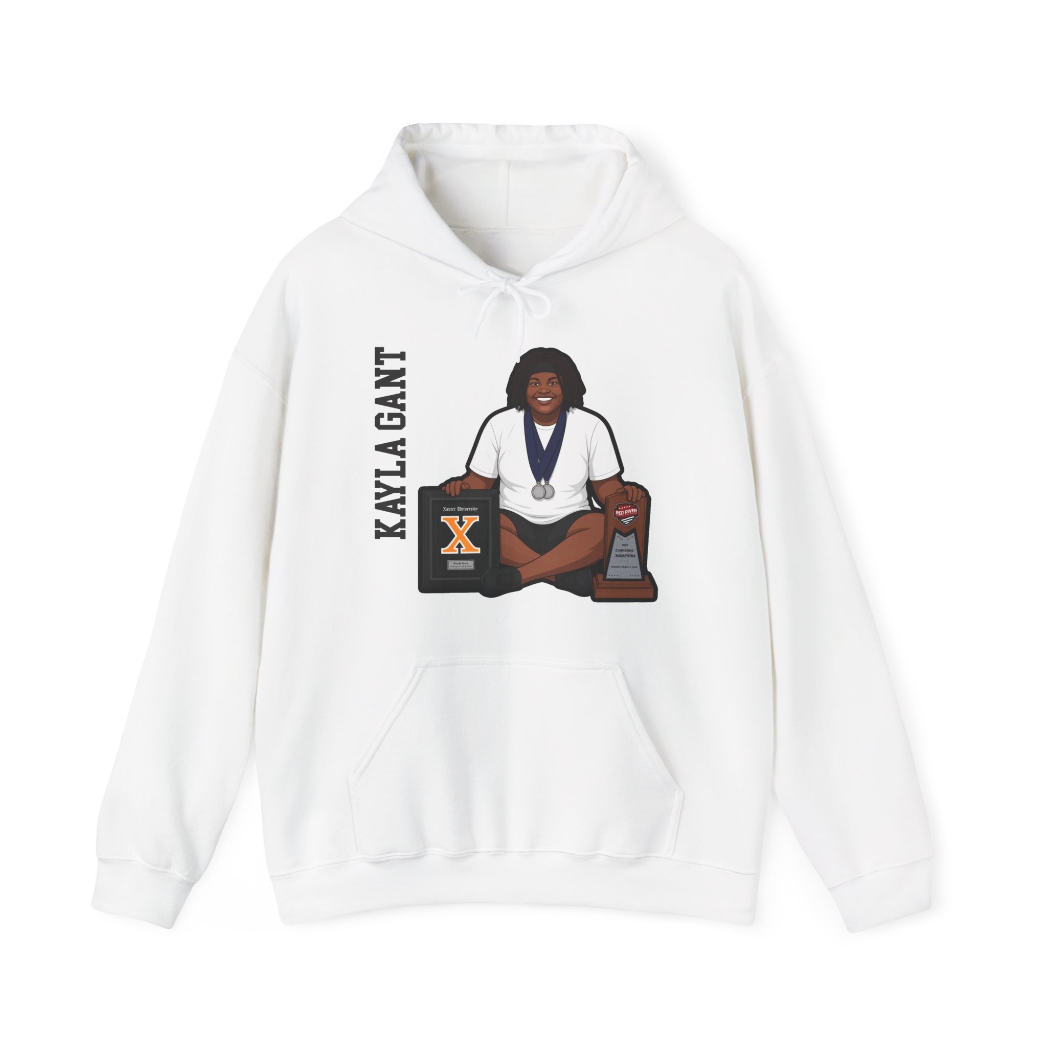 Hoodie — character_name_vertical in White