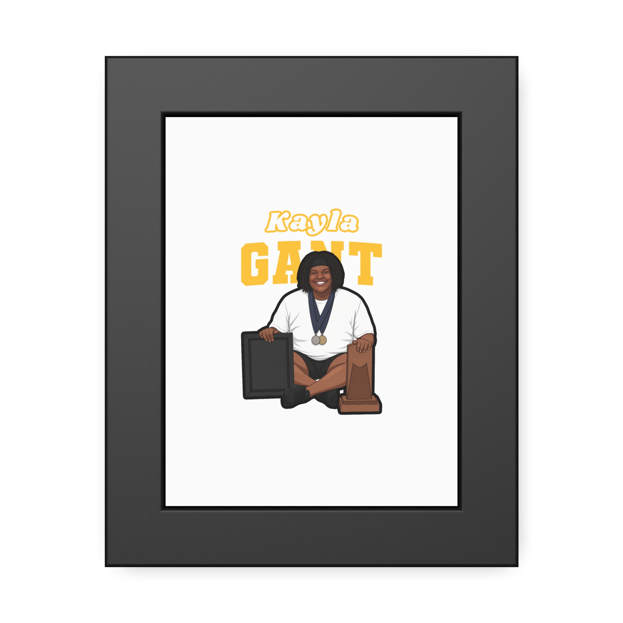 Framed Poster — character_name_arch in Black