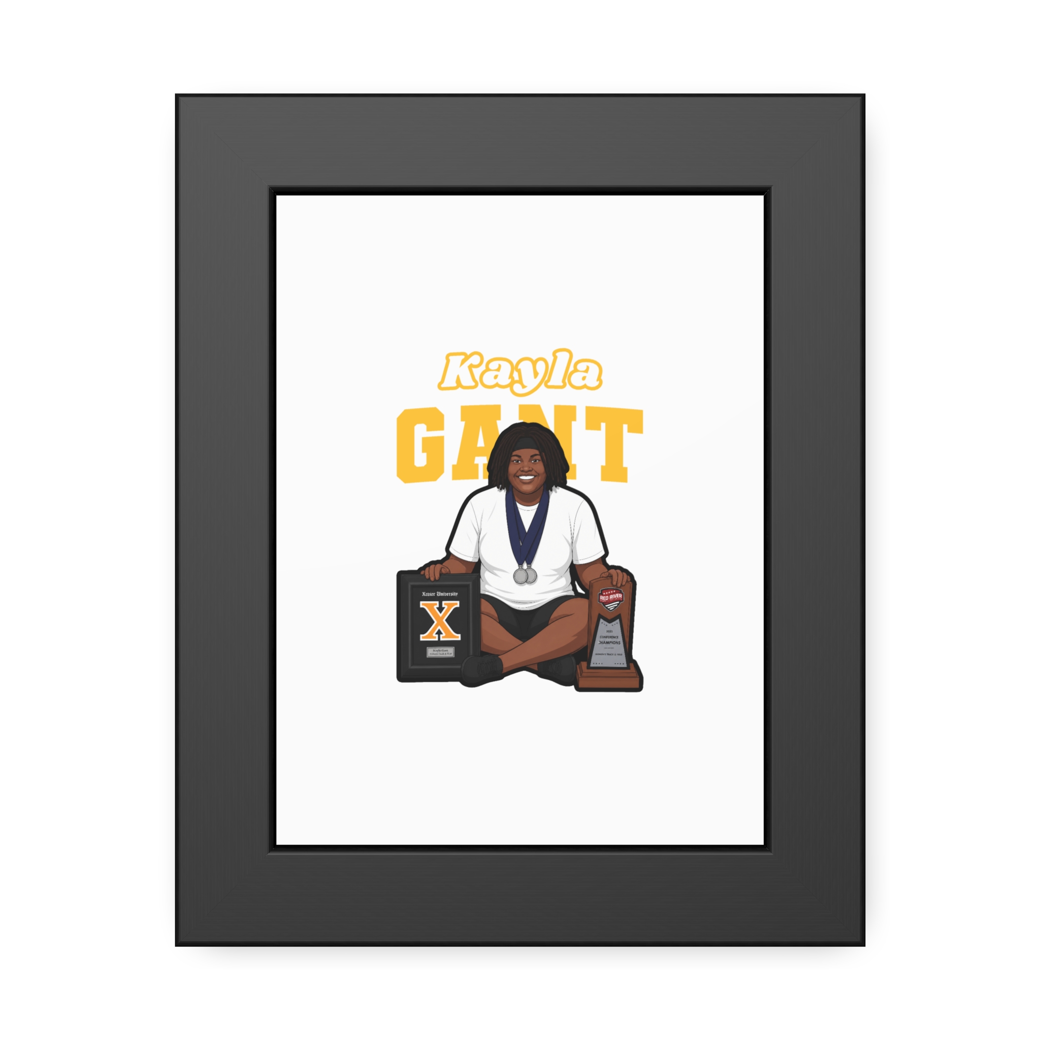 Framed Poster — character_name_arch in Black