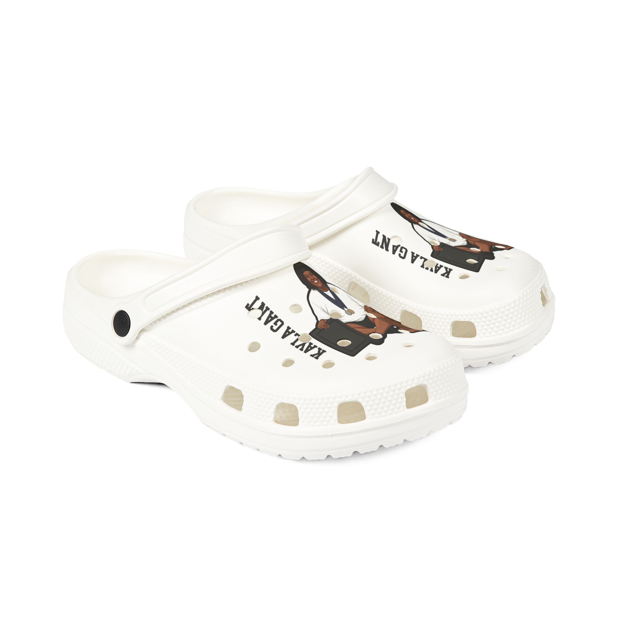 Rubber Clogs — character_name_vertical in White