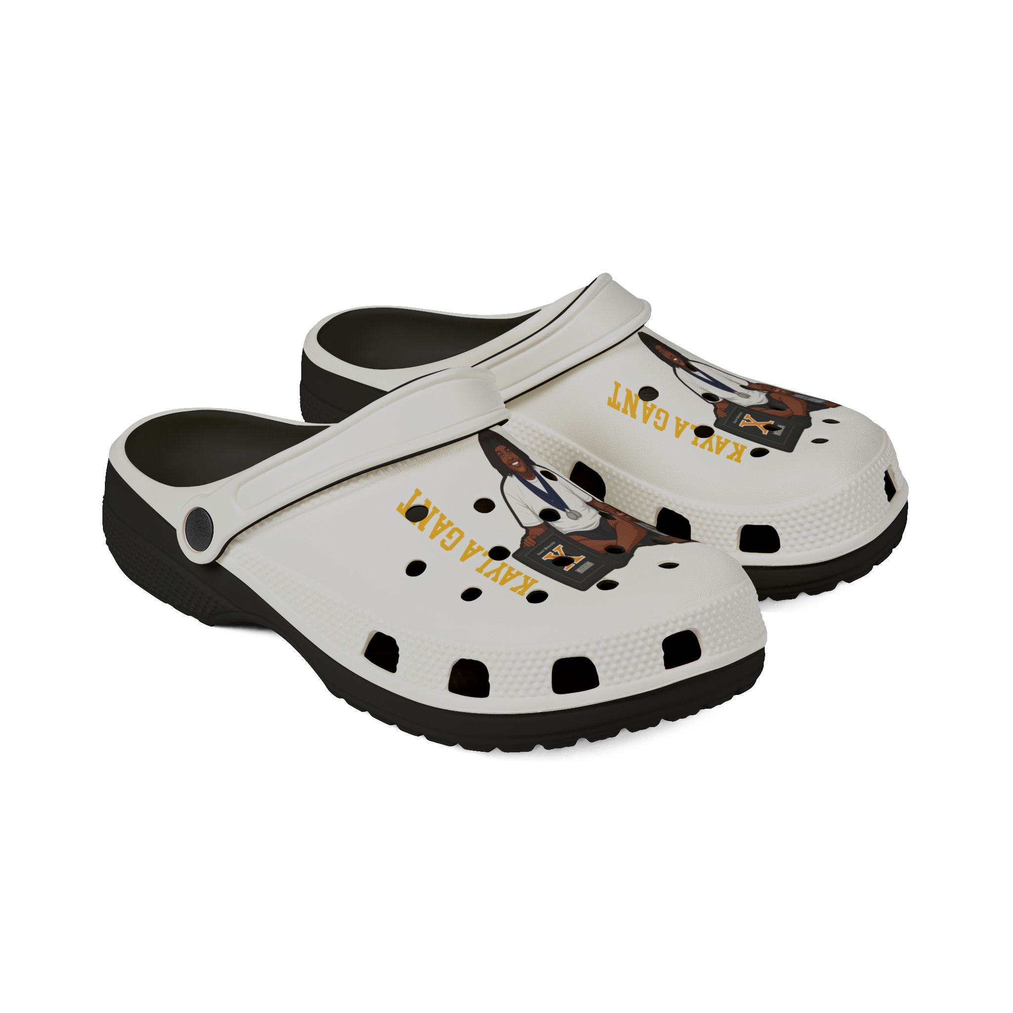 Rubber Clogs — character_name_vertical in Black
