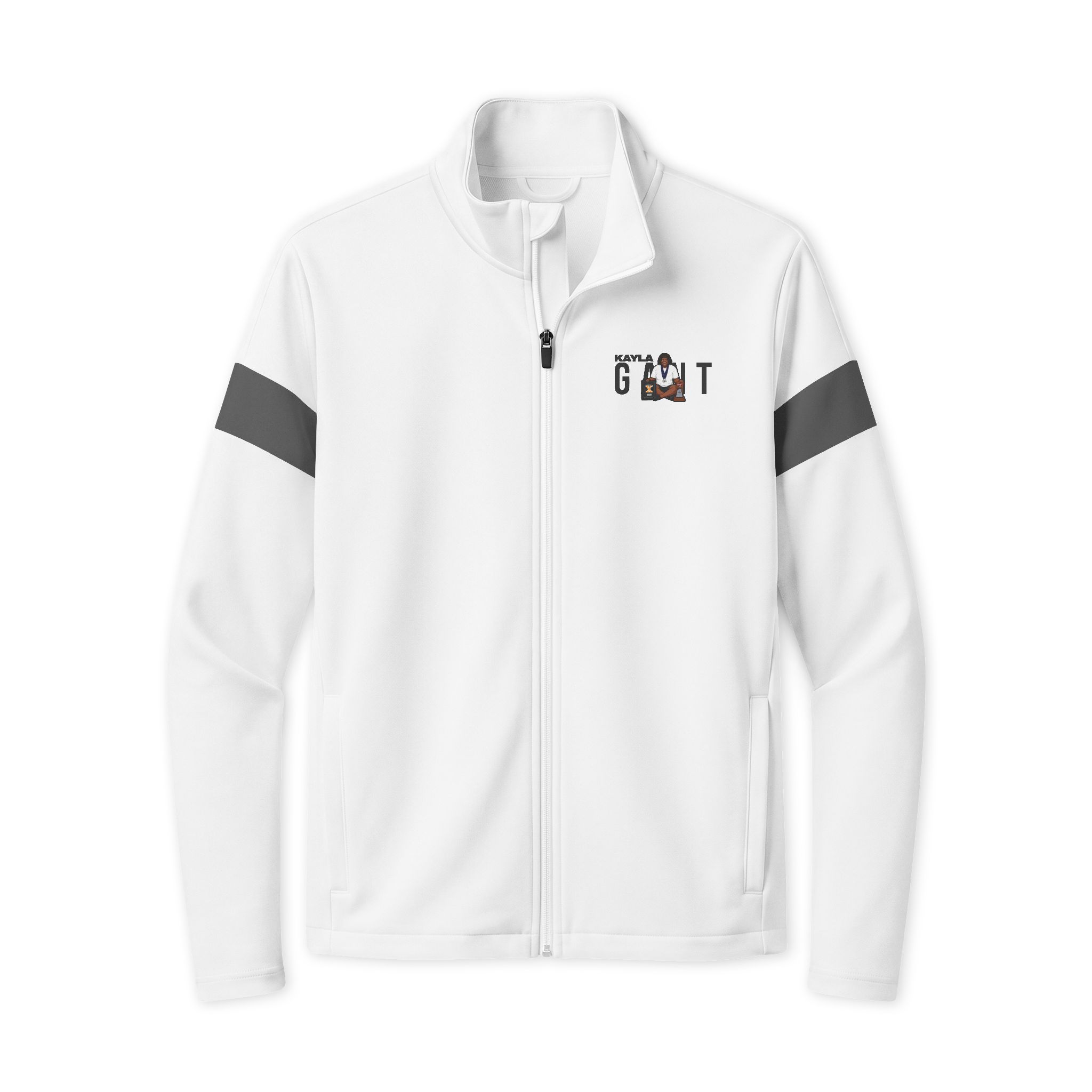 Travel Full-Zip Jacket — character_player_name in White/ Iron Grey