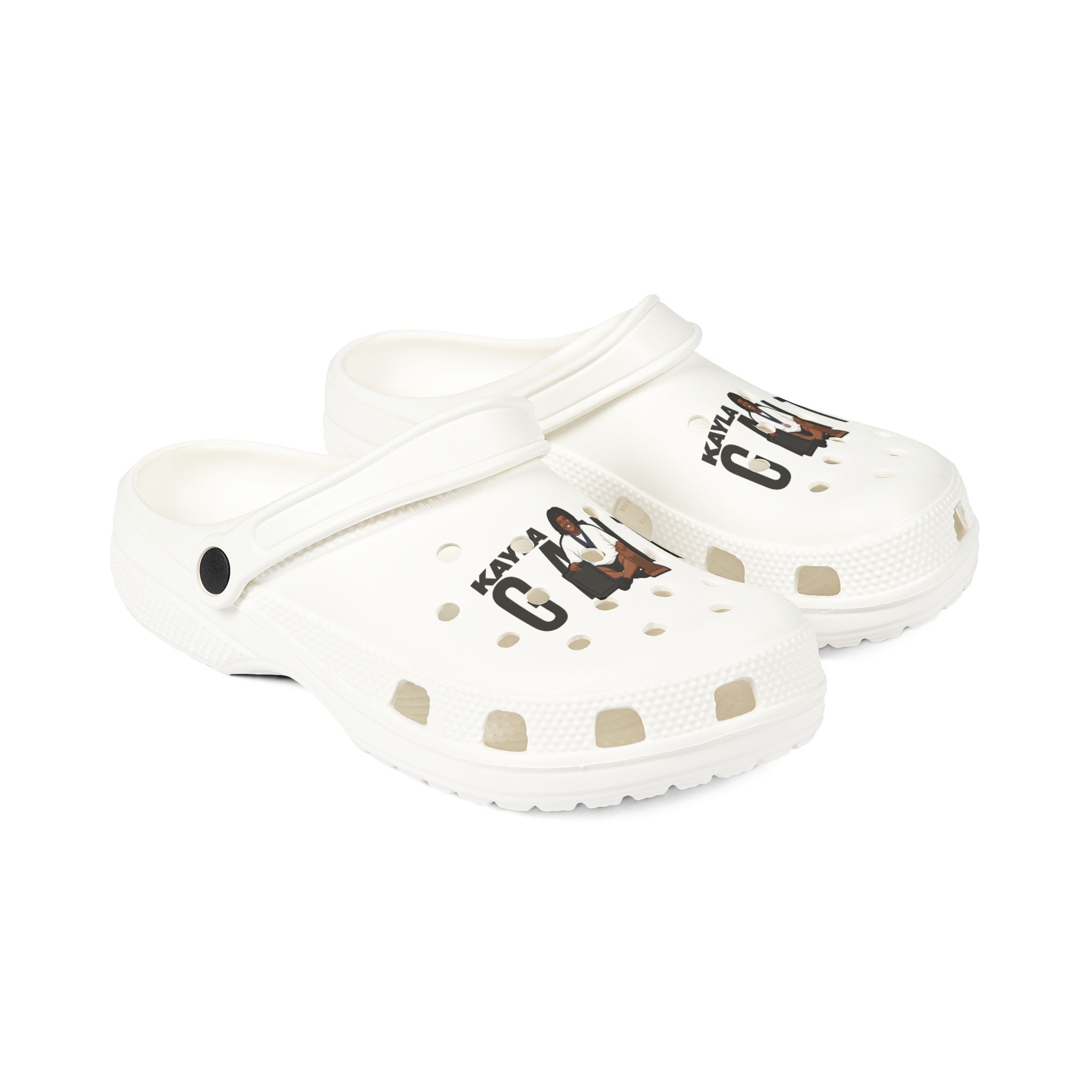 Rubber Clogs — character_player_name in White