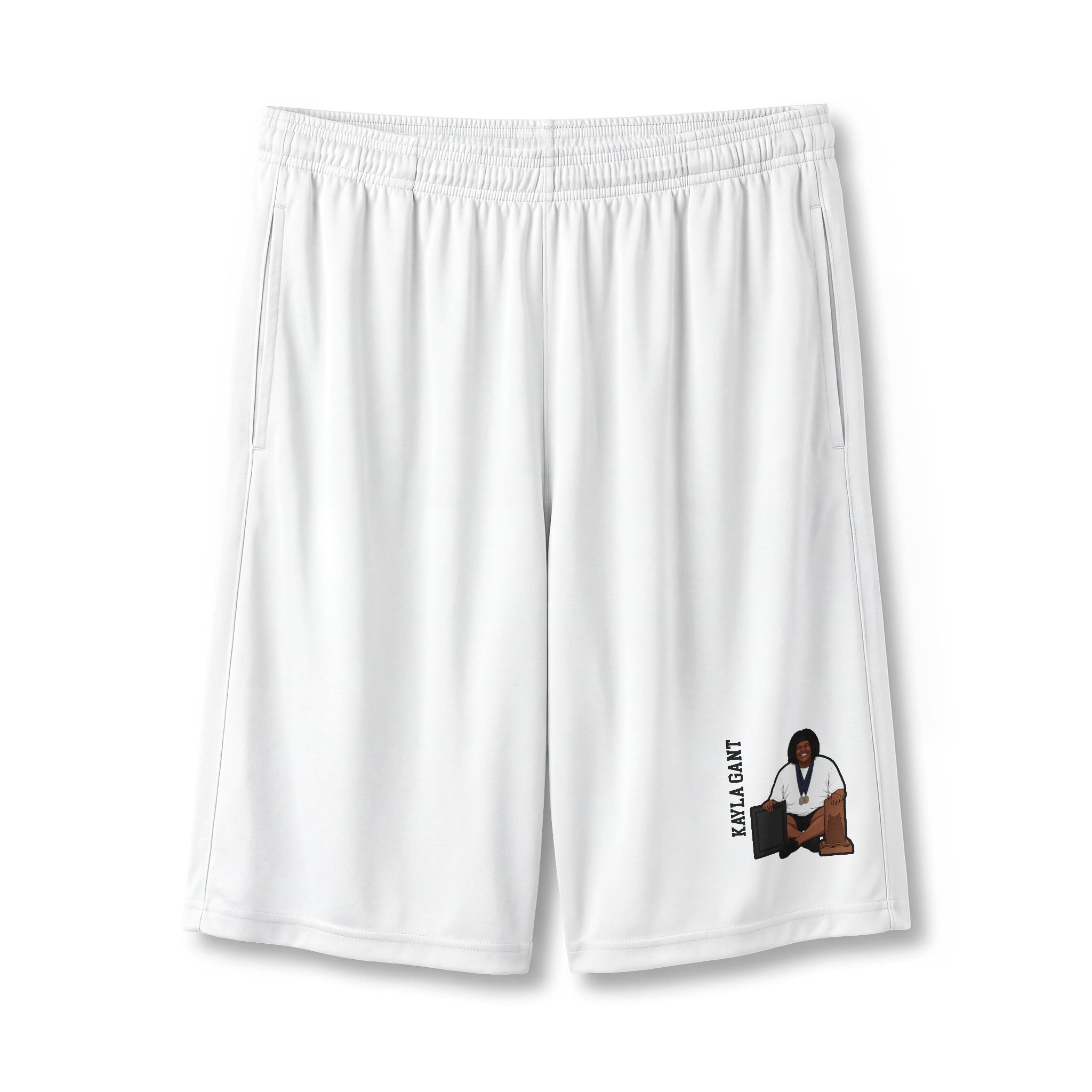 Shorts — character_name_vertical in White