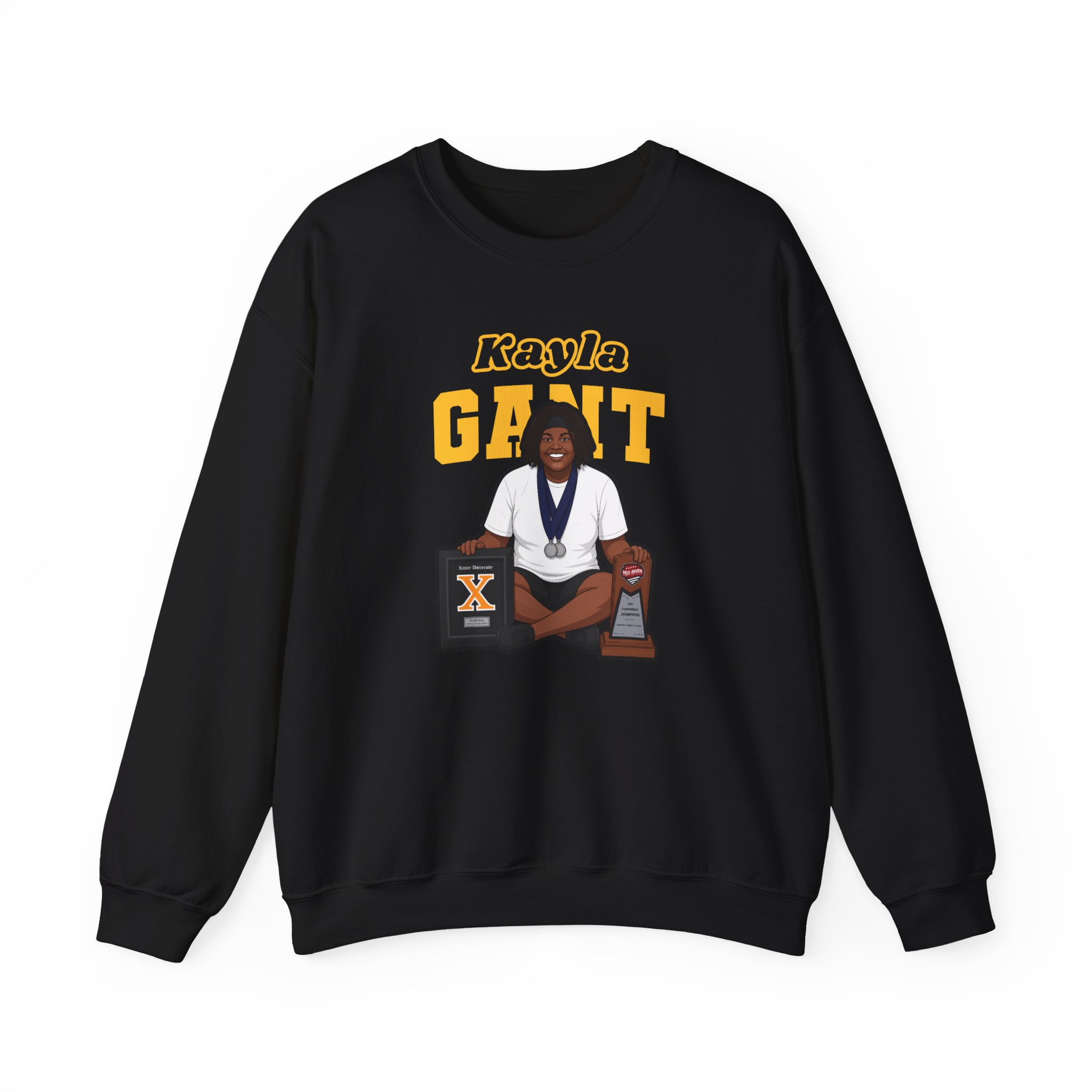 Crewneck Sweatshirt — character_name_arch in Black