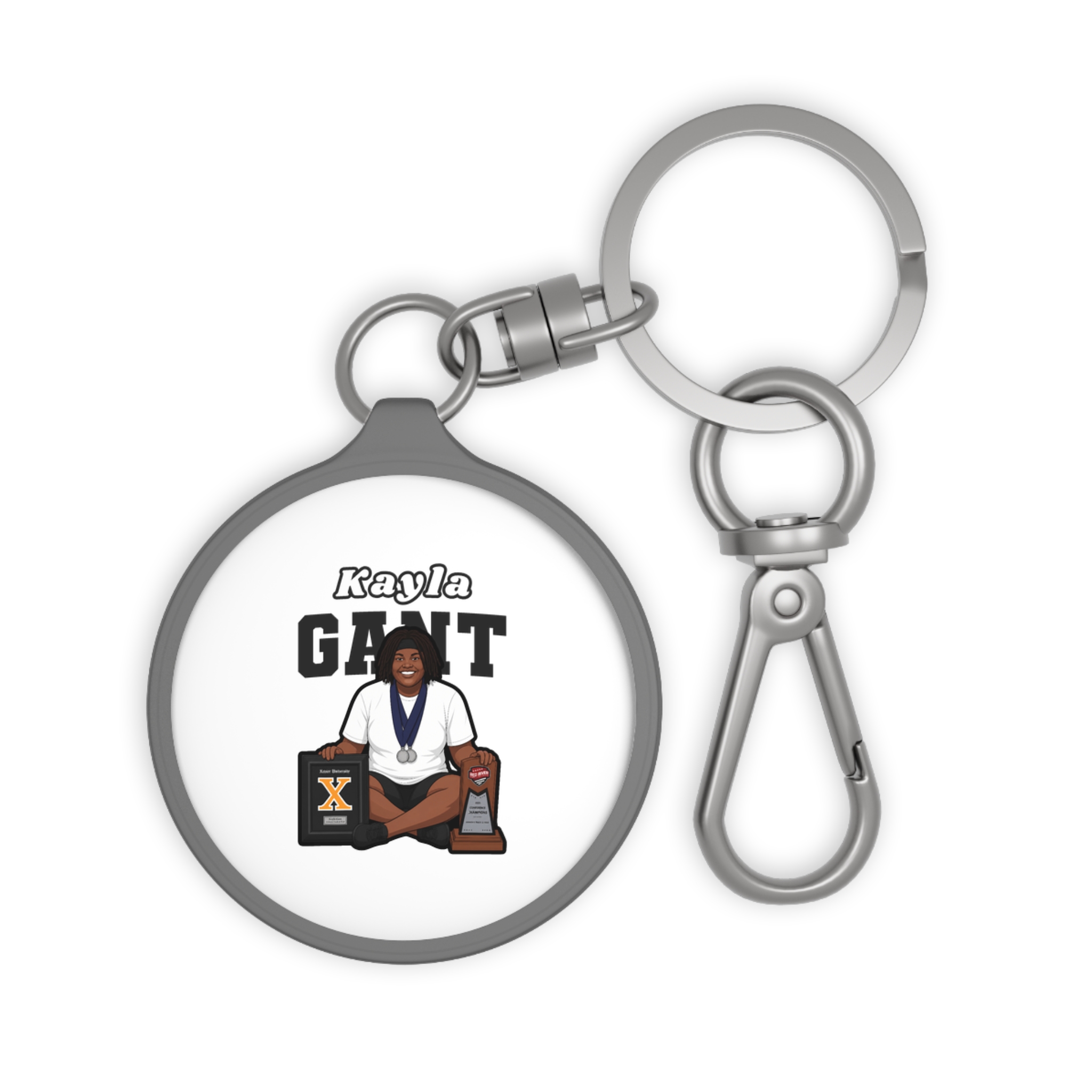 Keychain — character_name_arch in Grey