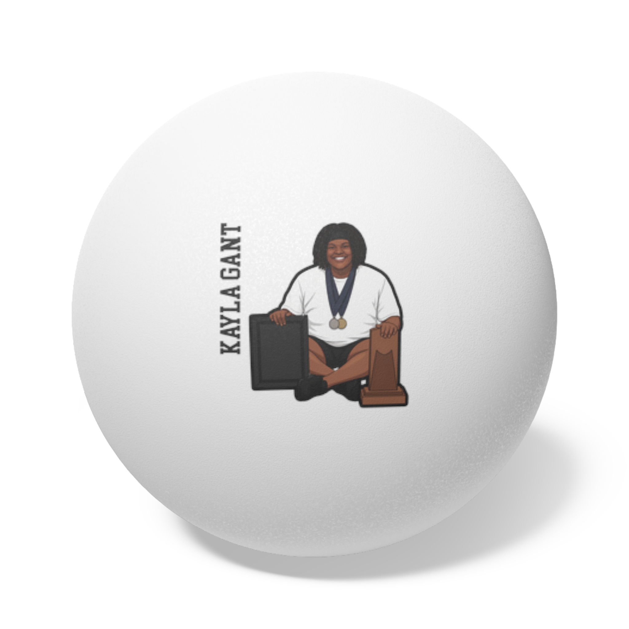 Ping Pong Balls, 6 pcs — character_name_vertical in White