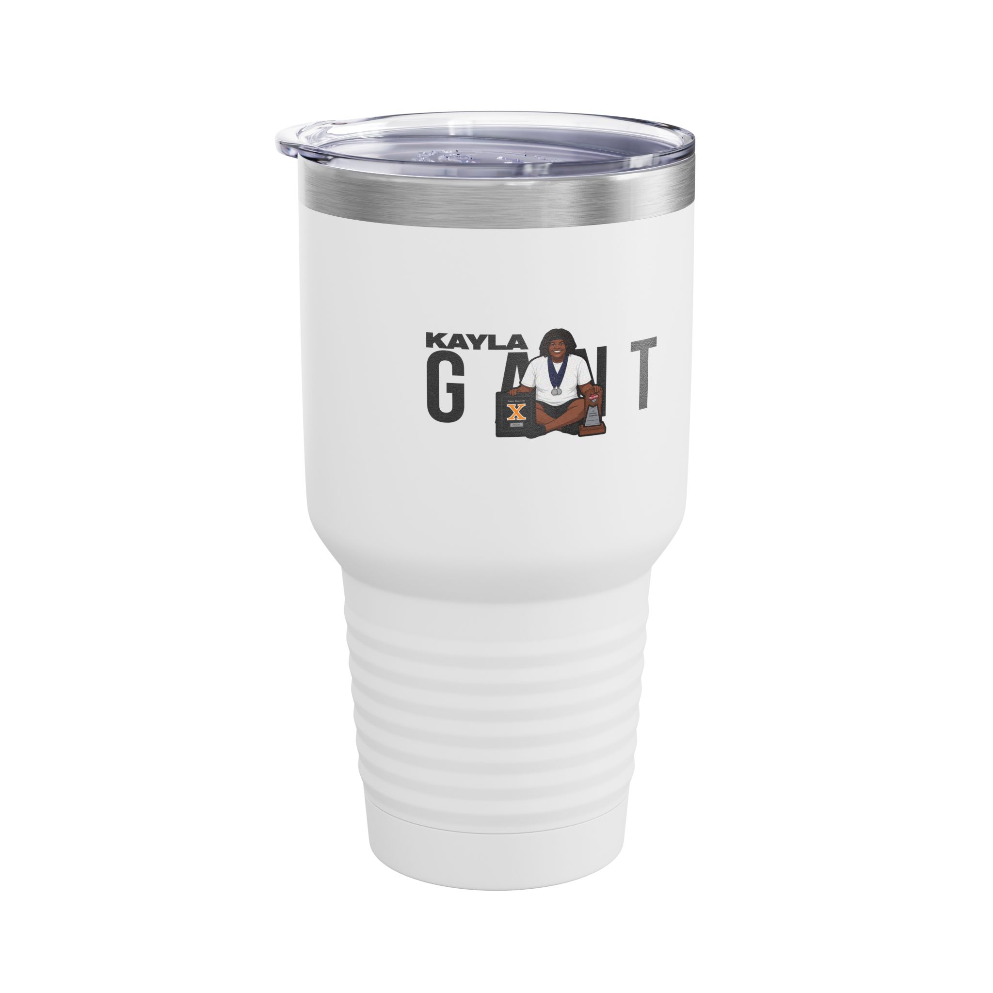 30oz Tumbler — character_player_name in White