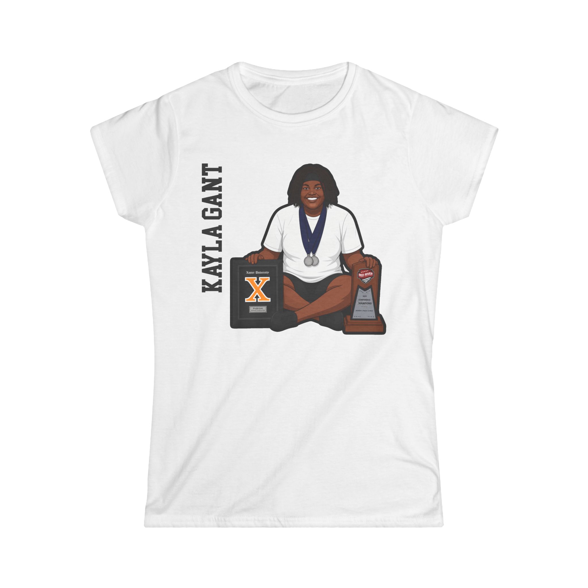 Women's Softstyle Tee — character_name_vertical in White