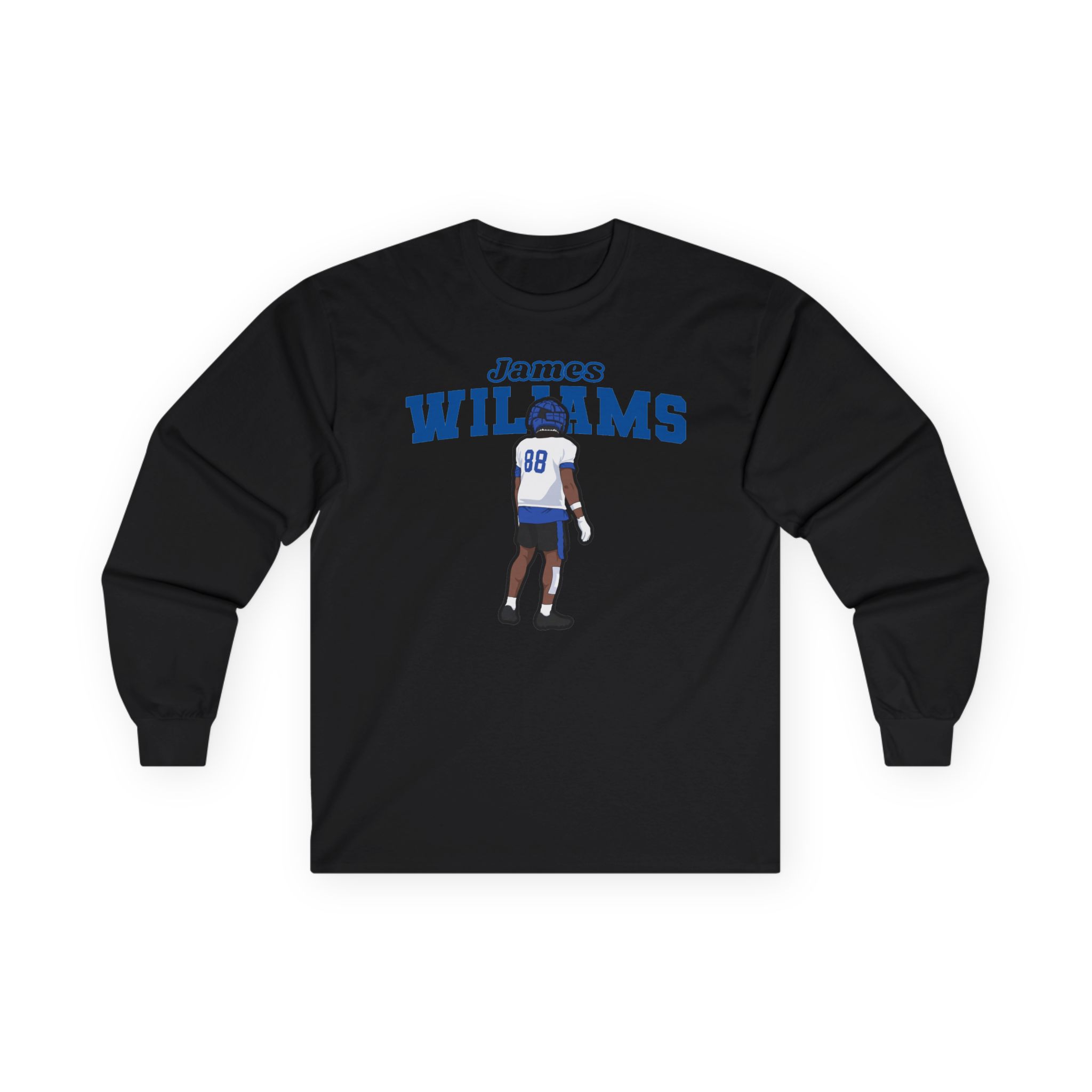 Long Sleeve Tee — character_name_arch in Black
