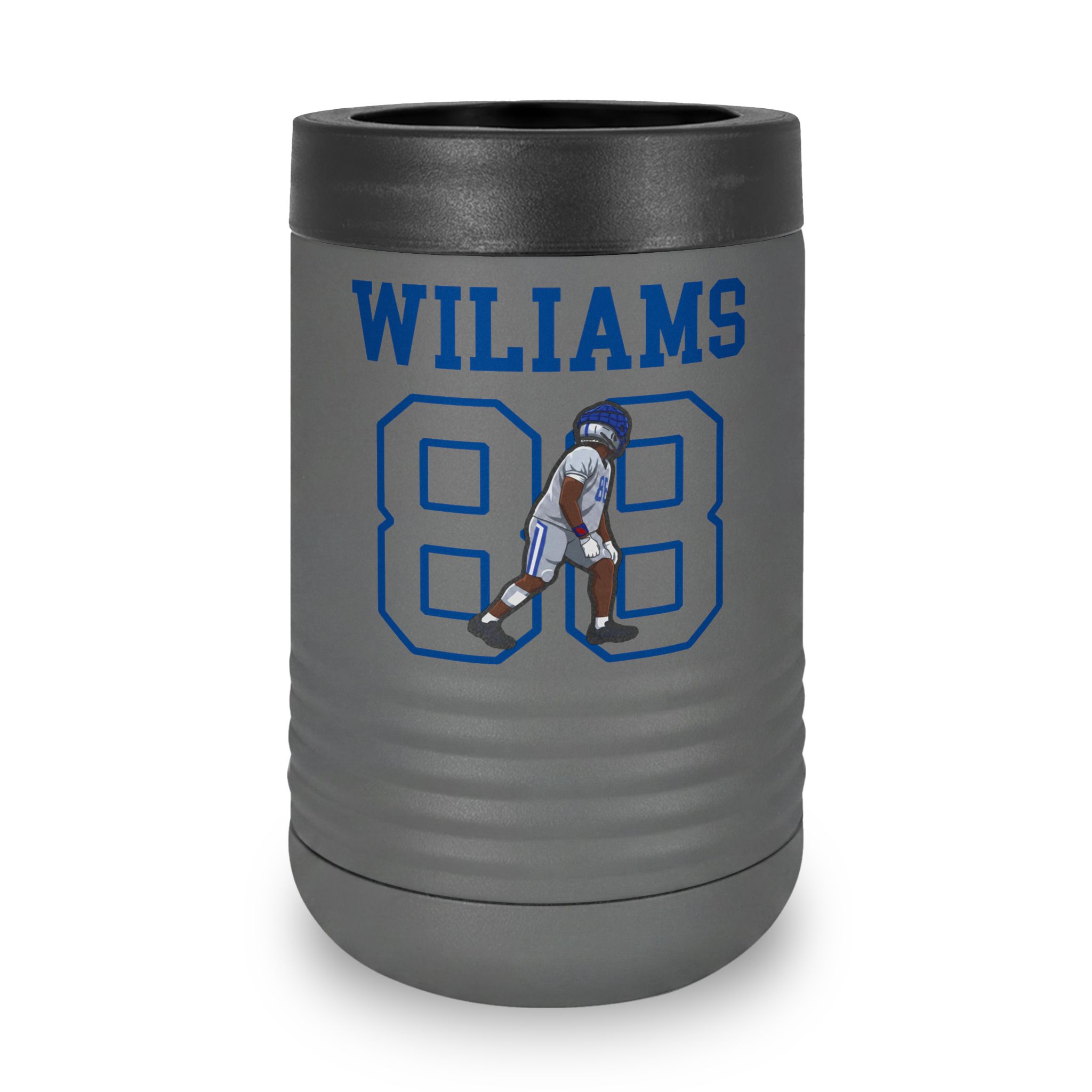 Stainless Can Cooler — character_shirsey in Grey