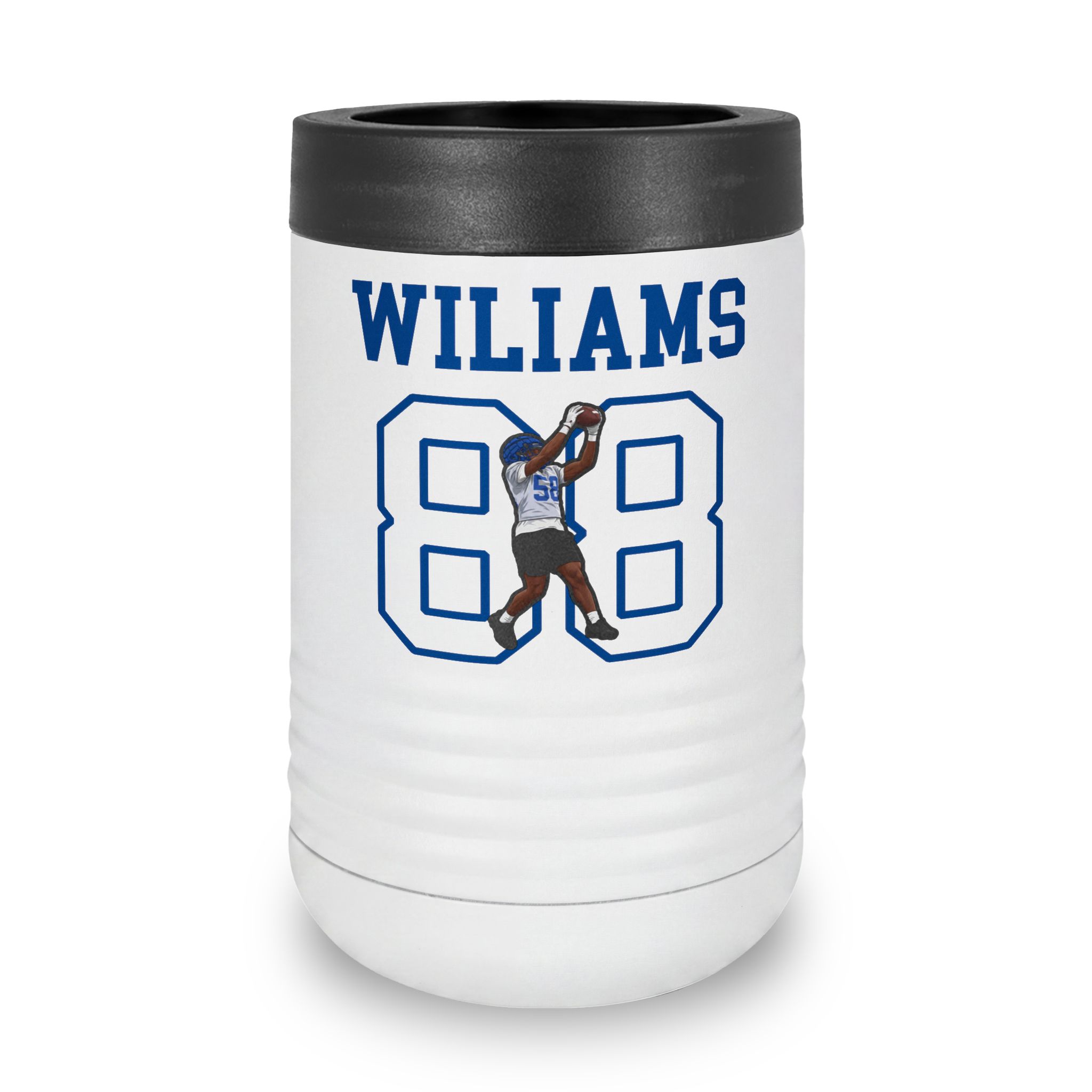 Stainless Can Cooler — character_shirsey in White