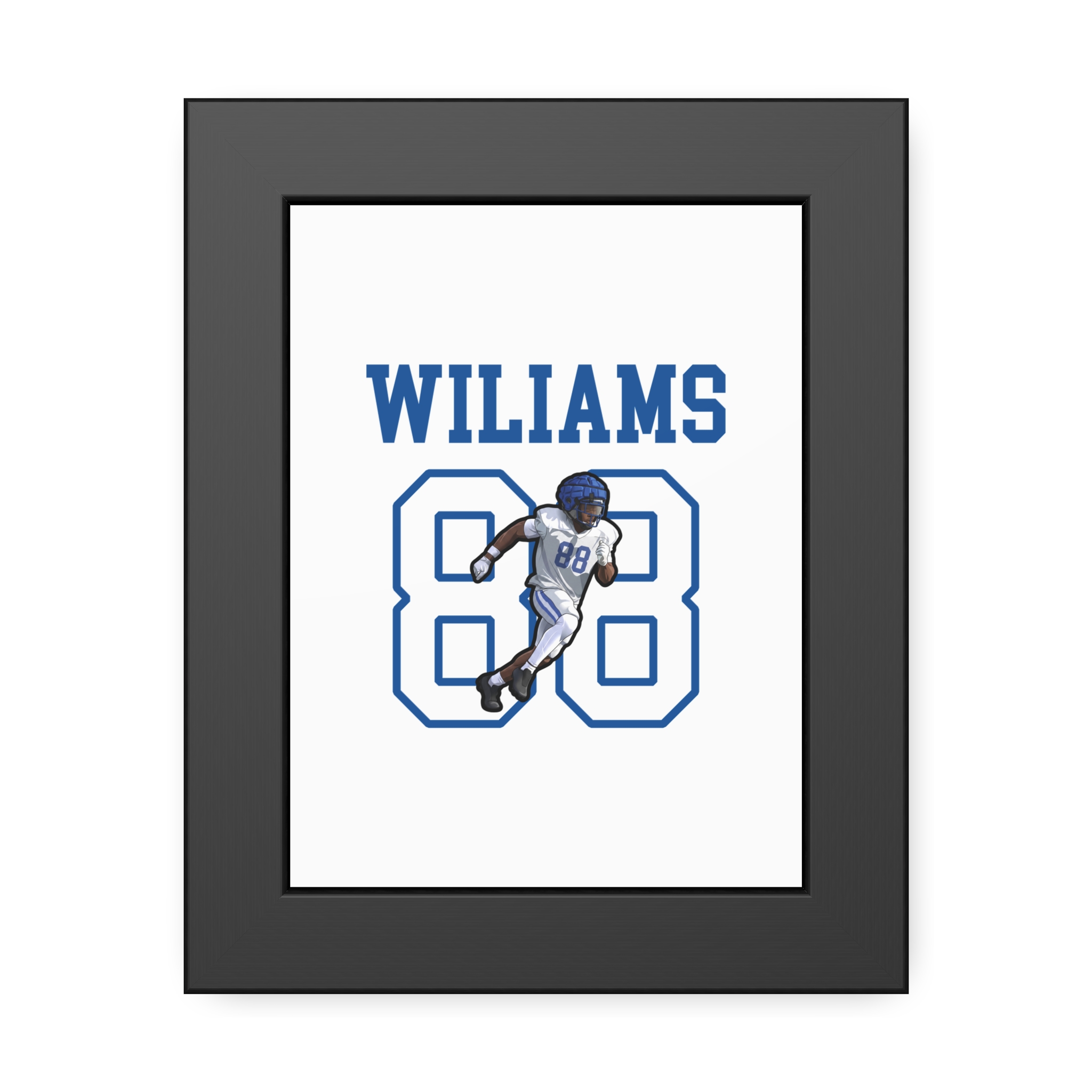 Framed Poster — character_shirsey in Black