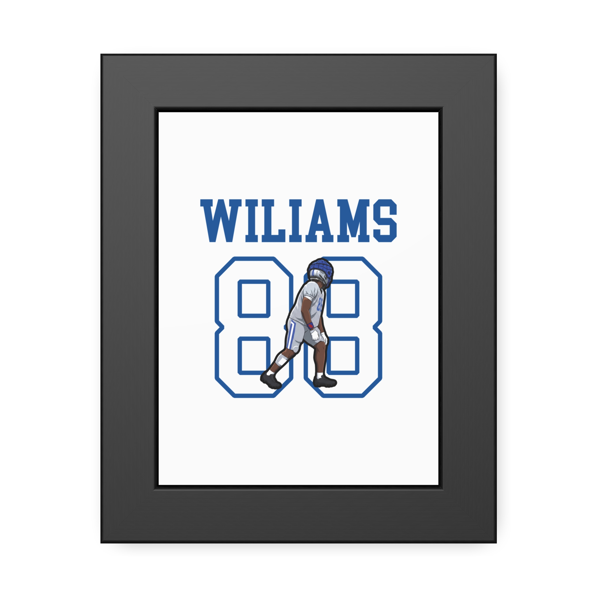 Framed Poster — character_shirsey in Black