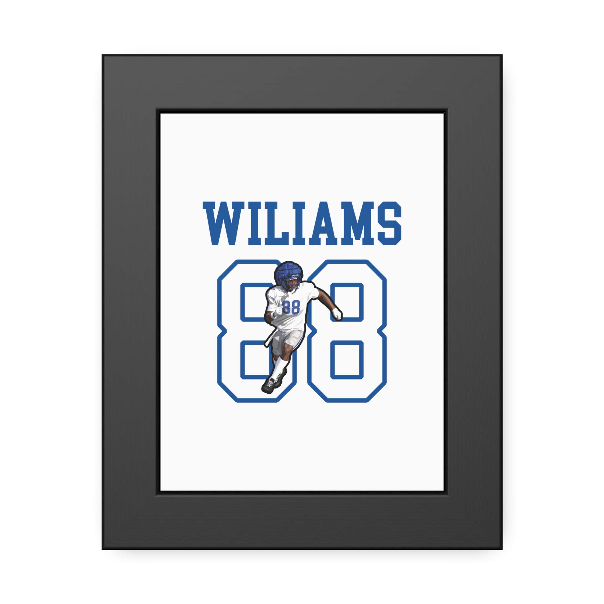 Framed Poster — character_shirsey in Black